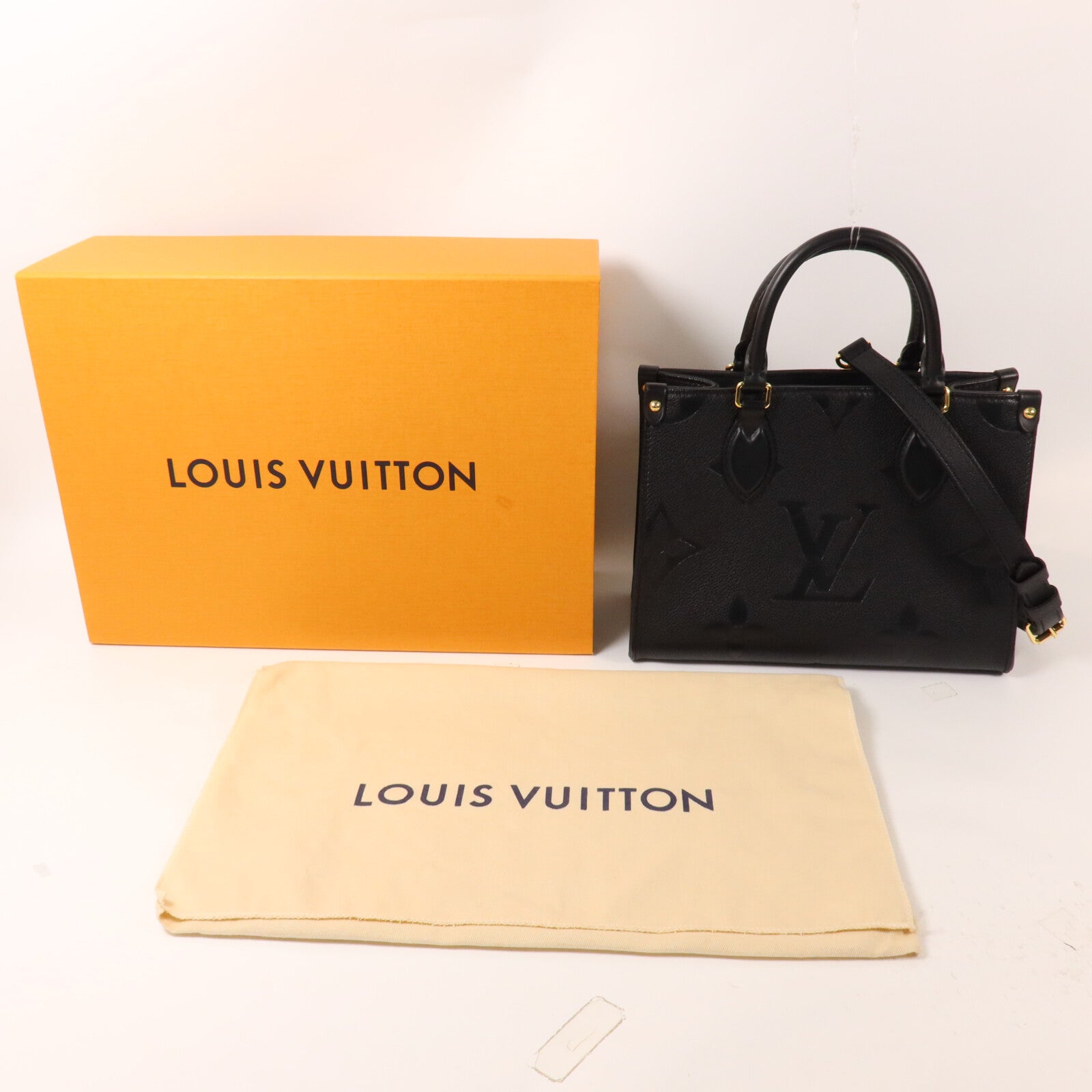 LOUIS VUITTON Monogram Empreinte OnTheGo PM手挽肩背兩用袋