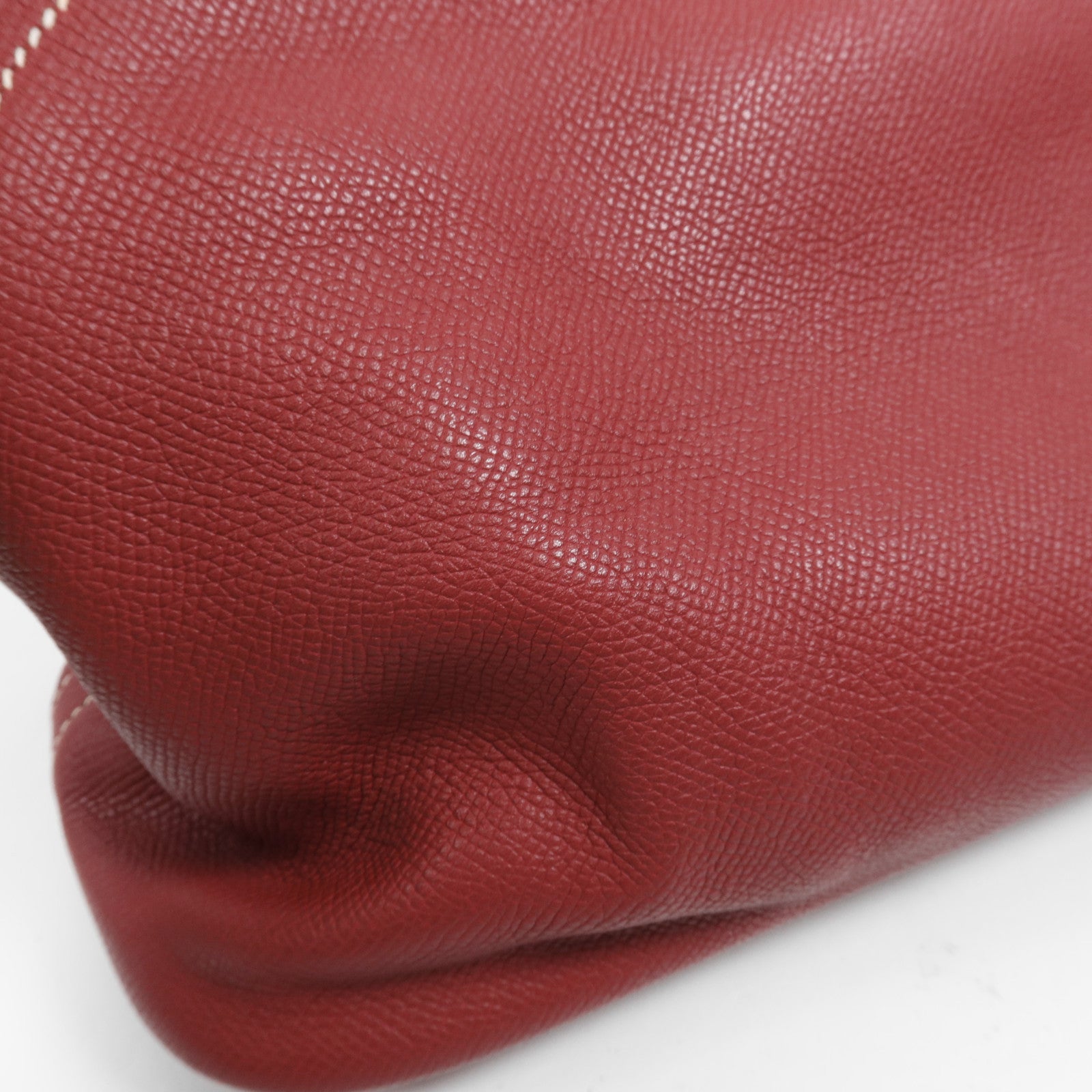 HERMES Epsom皮革Bolide Relax 35銀扣手挽袋Rouge Grenat