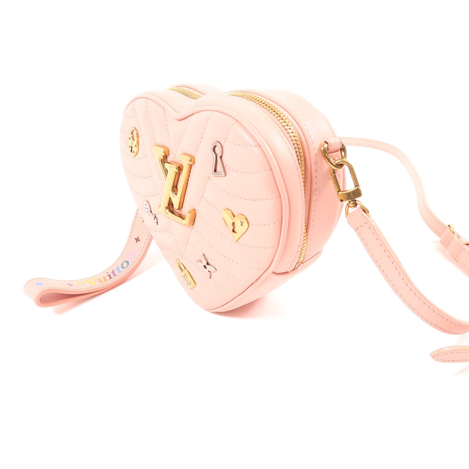 LOUIS VUITTON 牛皮皮革New Wave Heart金扣肩背袋