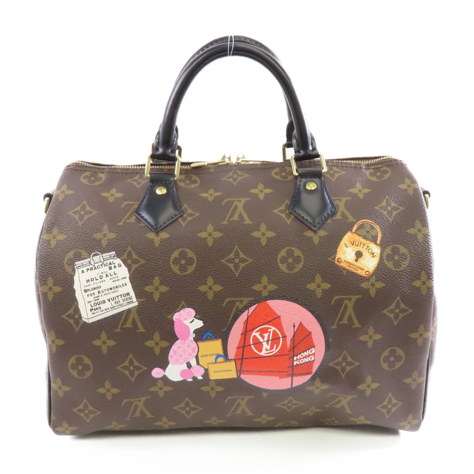 LOUIS VUITTON Monogram Speedy Bandoulière 30金扣手挽肩背兩用袋啡色