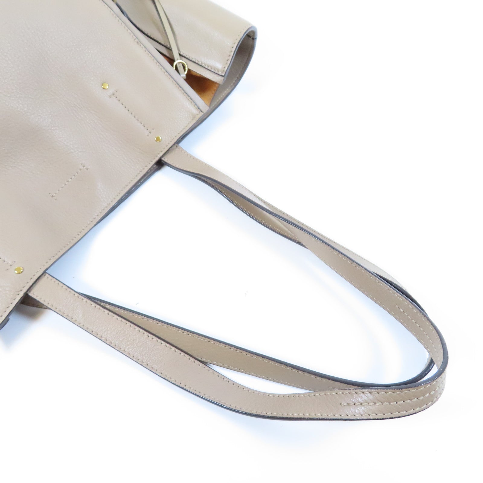 Chloe 【激減優惠】牛皮皮革Shoulder Bag金扣肩背袋米色/啡色