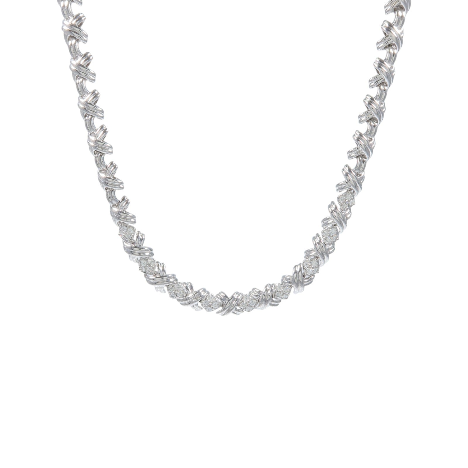 TIFFANY＆CO 18K白金Lynn Diamond Necklace項鍊