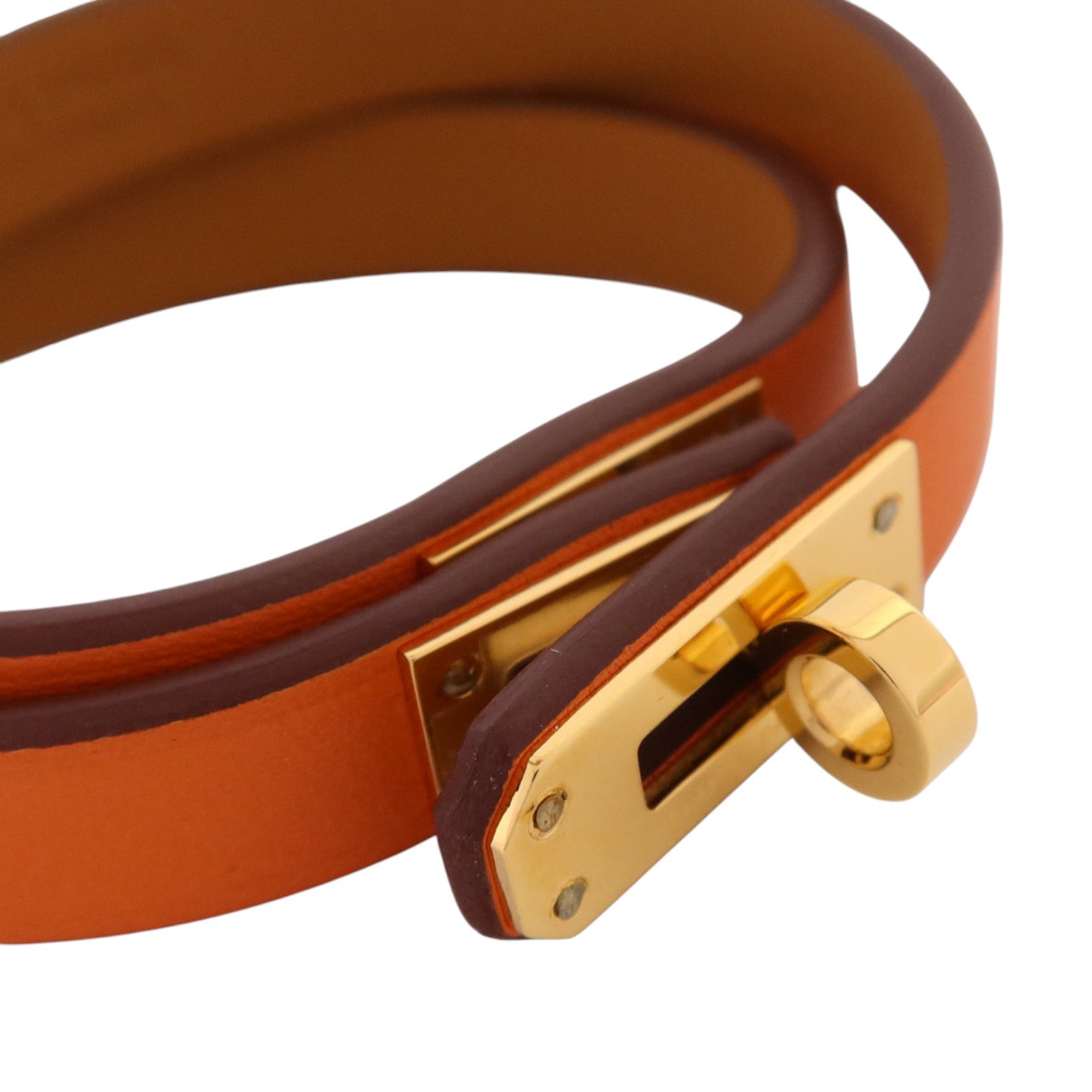 HERMES Swift皮革Mini Kelly Double Tour Bracelet金扣手鏈