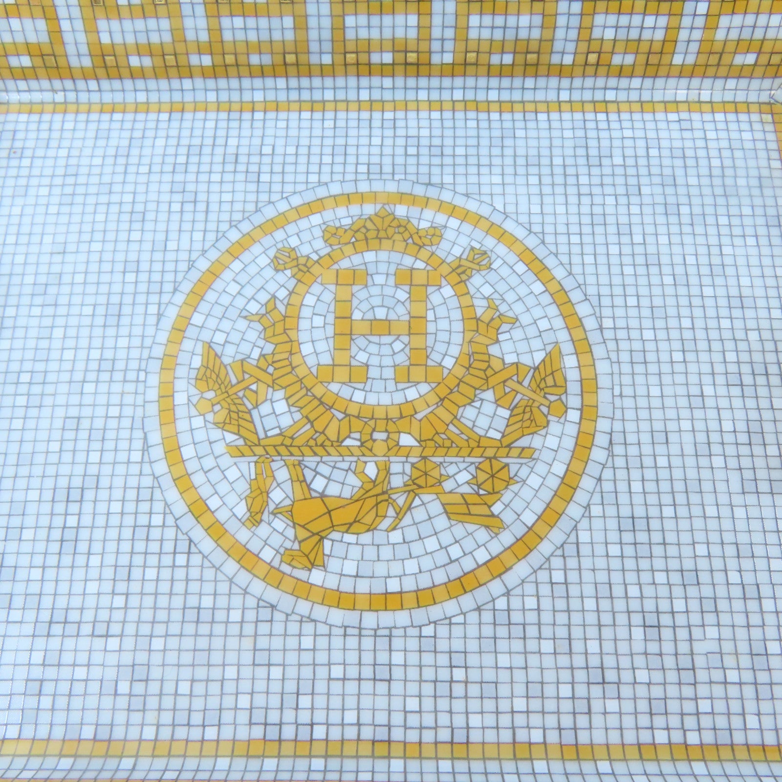 HERMES 瓷Ashtray煙灰缸灰色/金色/橙色