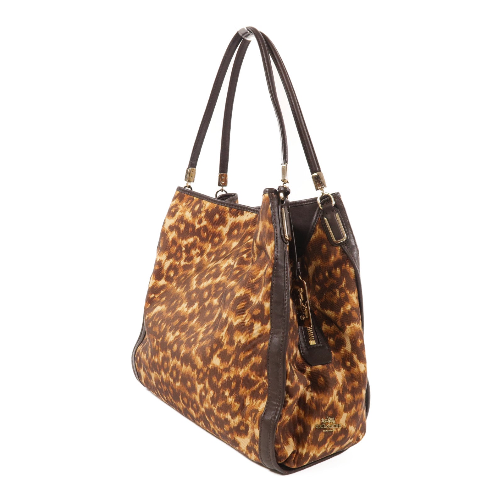 COACH 帆布Shoulder Bag金扣肩背袋