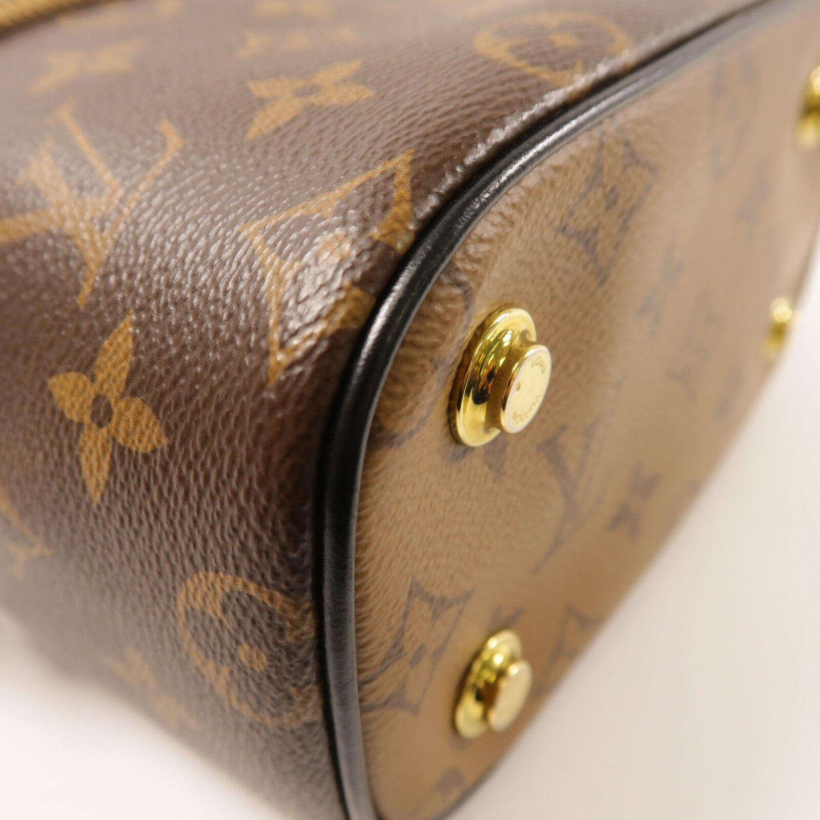 LOUIS VUITTON Monogram Reverse Vanity PM金扣鏈帶手挽肩背兩用袋