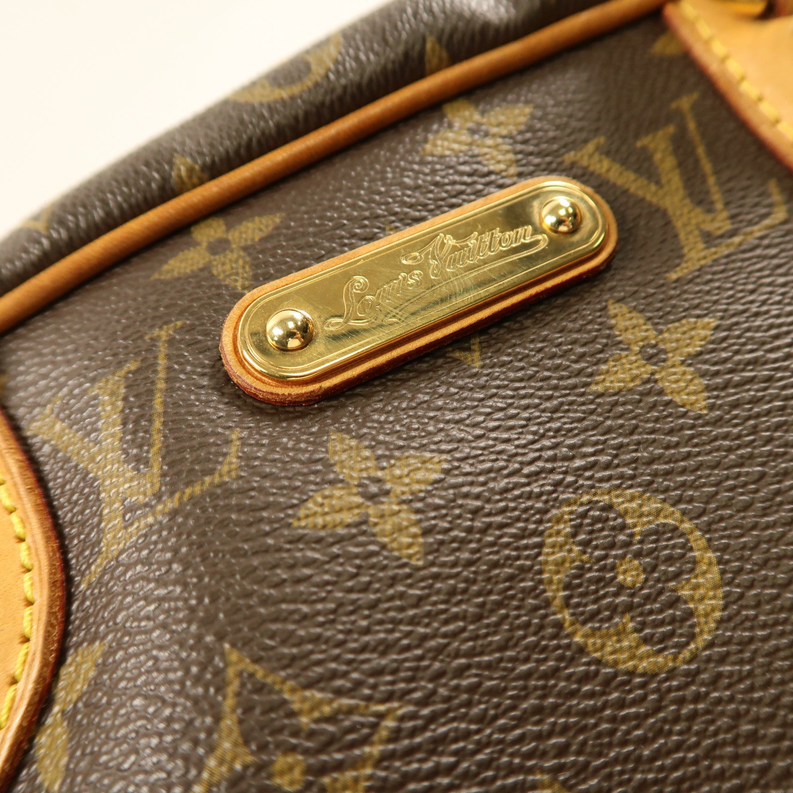 LOUIS VUITTON Monogram Montorgueil PM金扣肩背袋棕色