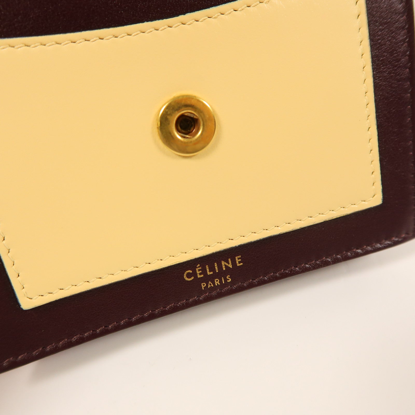 CELINE 牛皮皮革Card Case金扣卡片套紅色/黃色/啡色