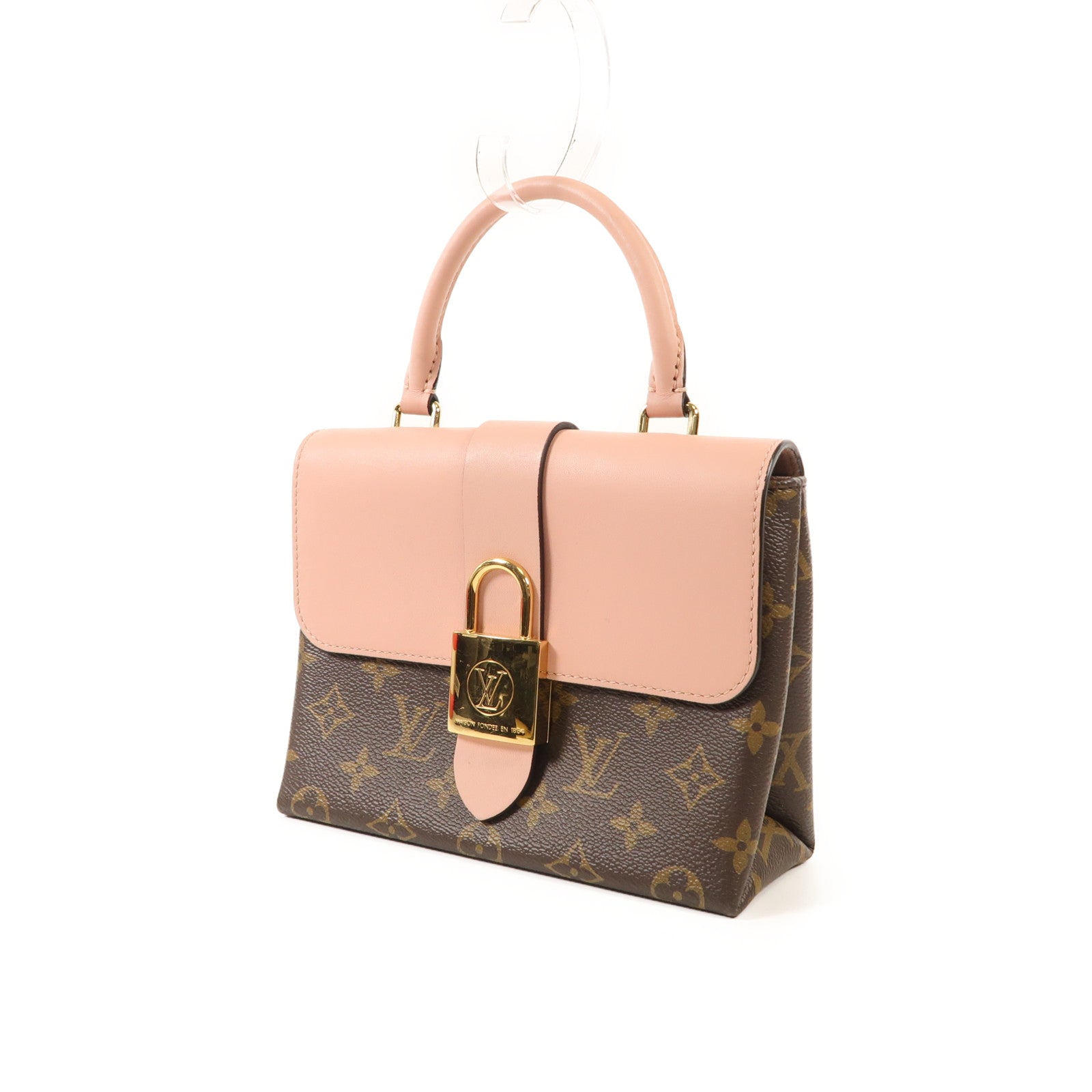 LOUIS VUITTON Monogram Locky BB金扣手挽肩背兩用袋