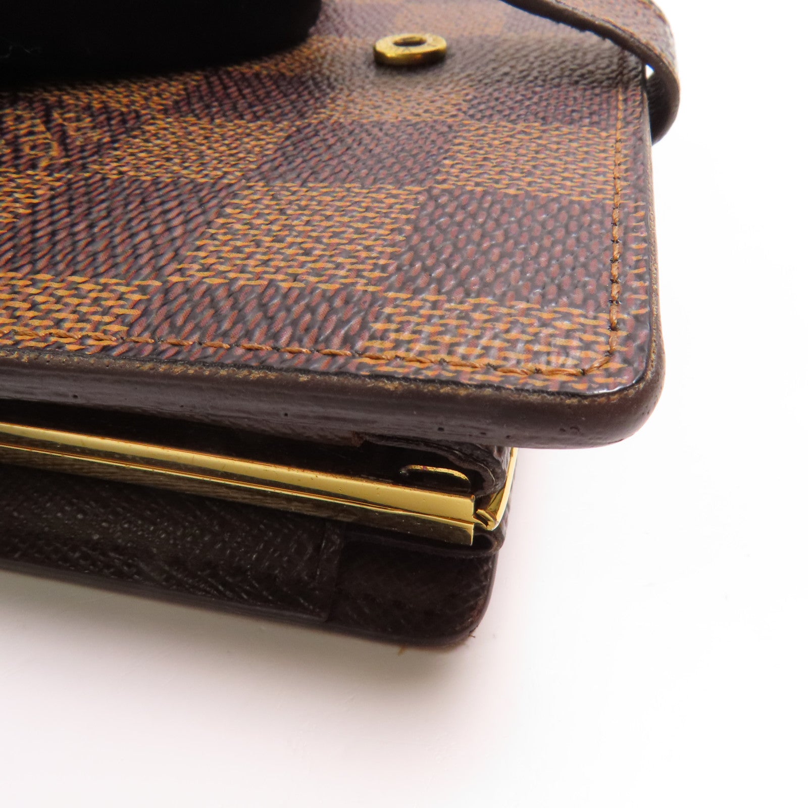 LOUIS VUITTON Damier Wallet金扣錢包