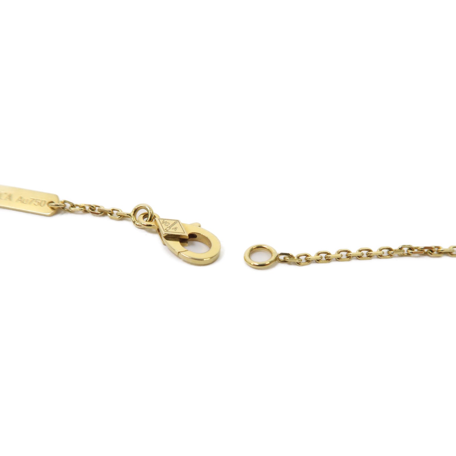 Van Cleef & Arpels 18K黃金/虎眼石Vintage Alhambra Pendant項鍊金色