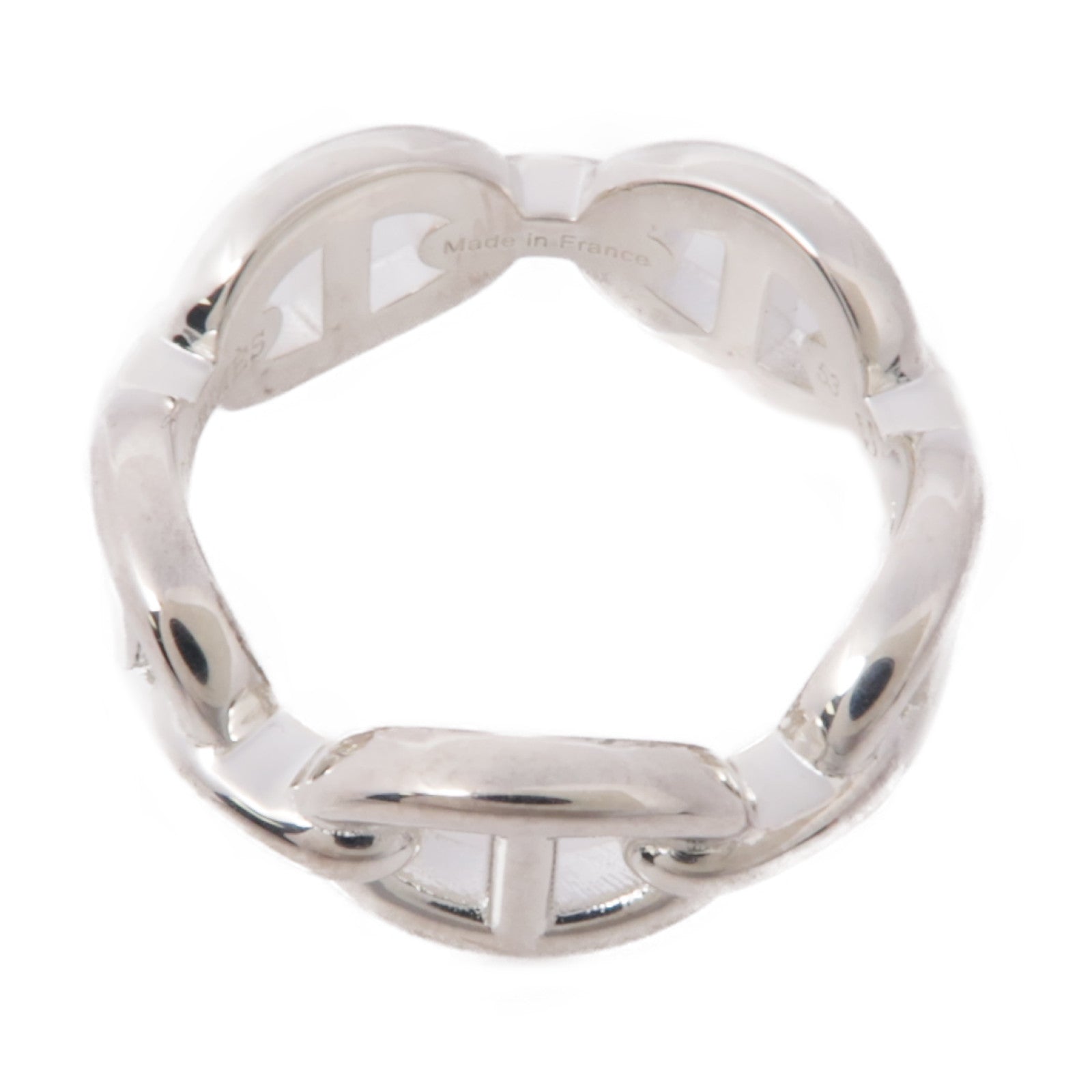 HERMES 925純銀Chaine d'ancre Enchainee Ring戒指US#6.25