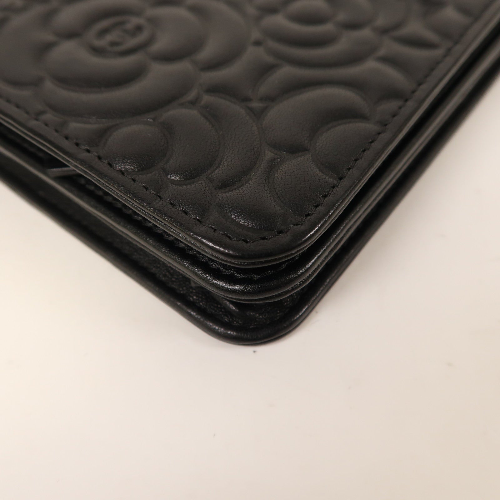 CHANEL 牛皮皮革WOC銀扣鏈帶肩背袋