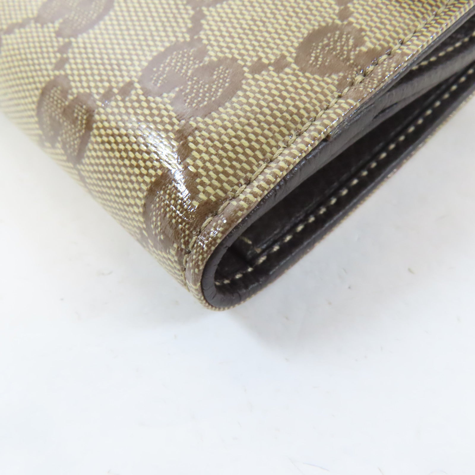 GUCCI 塗層帆布Long Wallet金扣長錢包啡色