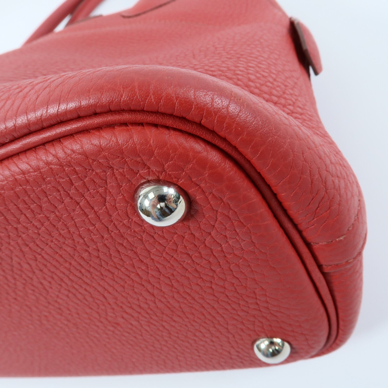 HERMES Clemence皮革Bolide 31手挽肩背兩用袋Rouge Casaque
