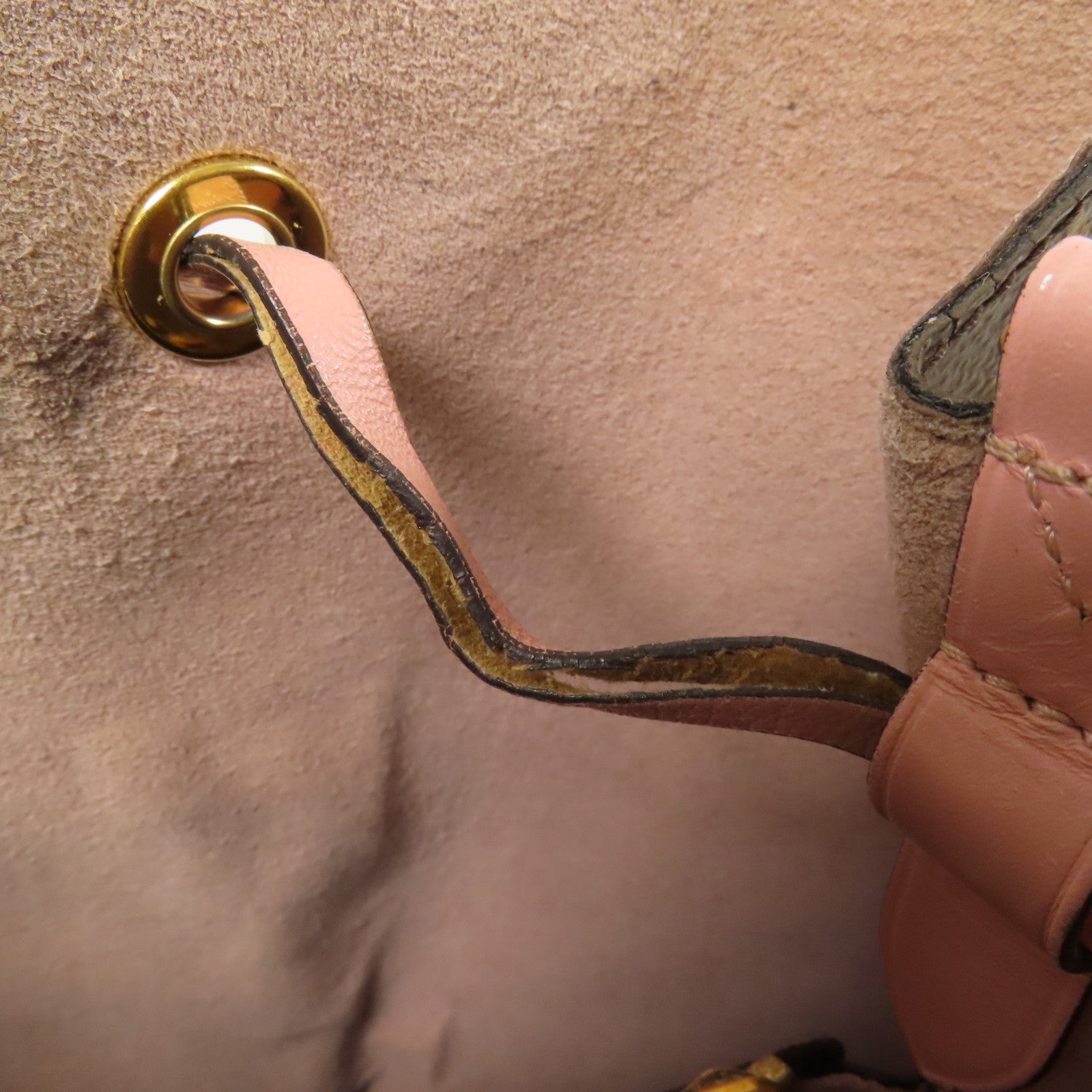 LOUIS VUITTON LV GHW Neo Noe 2way Shoulder Bag M44022 Monogram Brown Pink