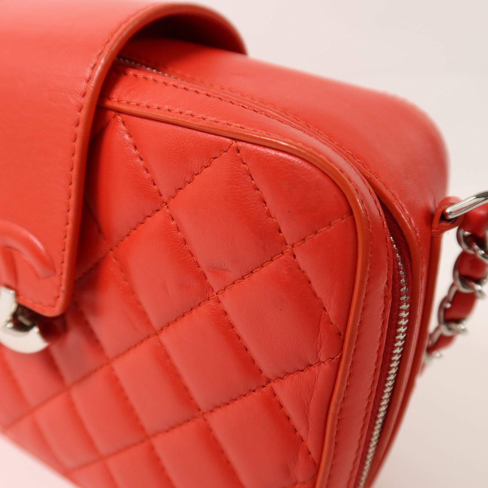 CHANEL 【激減優惠】羊皮皮革Chain Shoulder銀扣鏈帶肩背袋