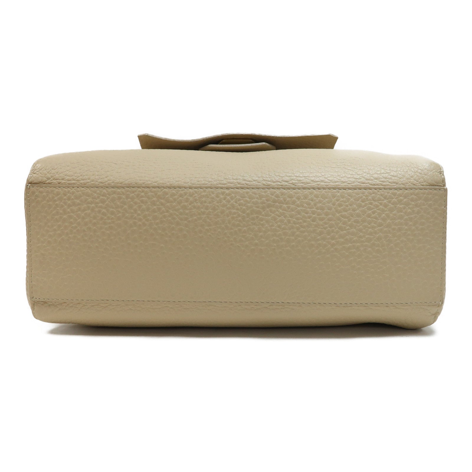 Furla 牛皮皮革Capriccio Medium金扣肩背袋米色