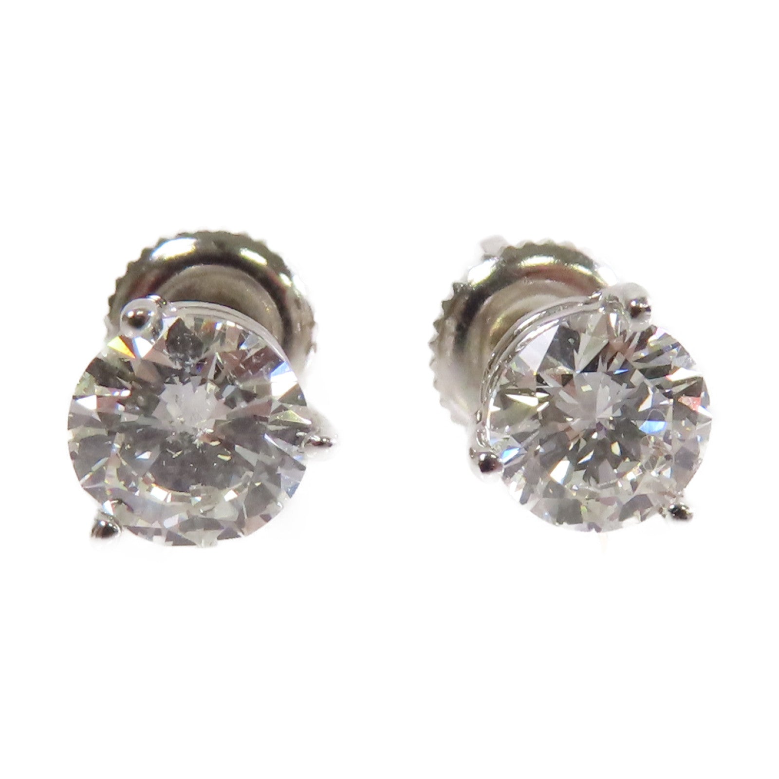 JEWELRY 14K白金/0.76ct/0.72ct鑽石Diamond Earrings耳環