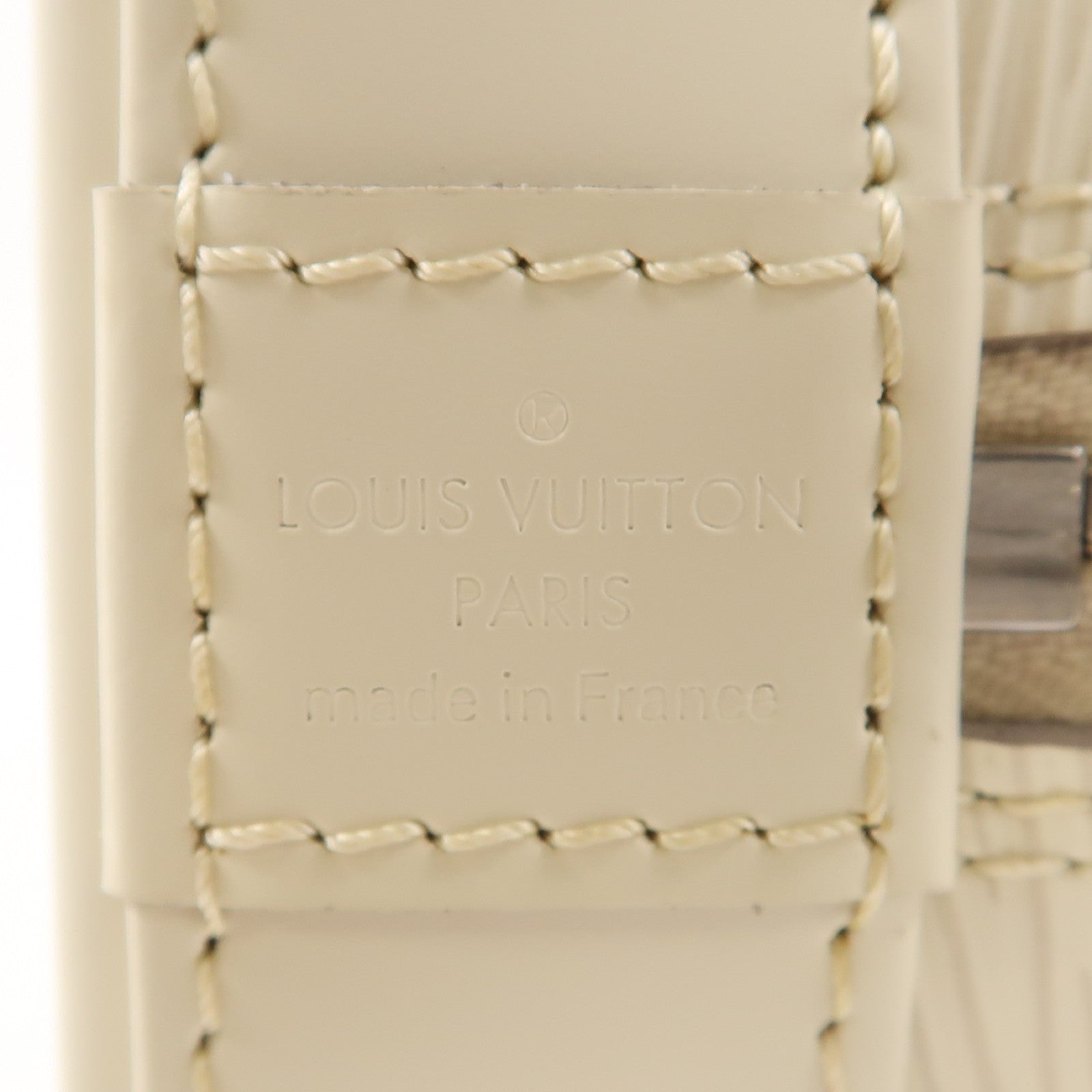 LOUIS VUITTON Epi Alma BB銀扣手挽肩背兩用袋白色