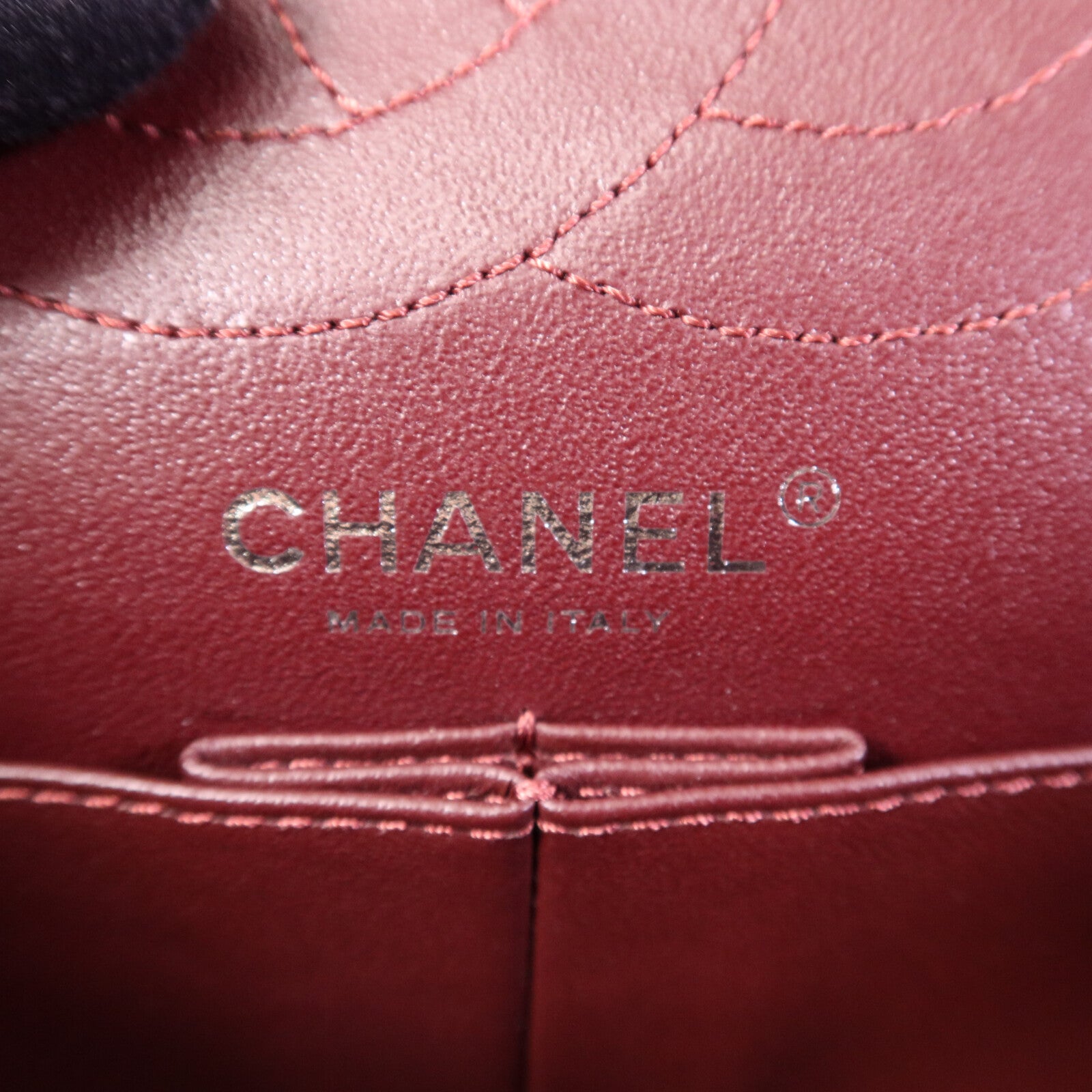 CHANEL 牛皮皮革2.55 Large銀扣鏈帶肩背袋