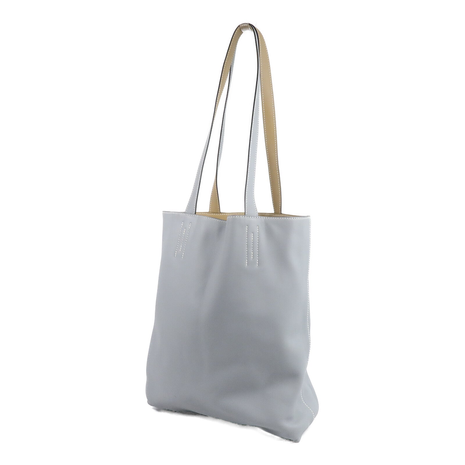 HERMES Swift皮革Double Sens 28肩背袋/手挽袋Gris Pantin/Poussier