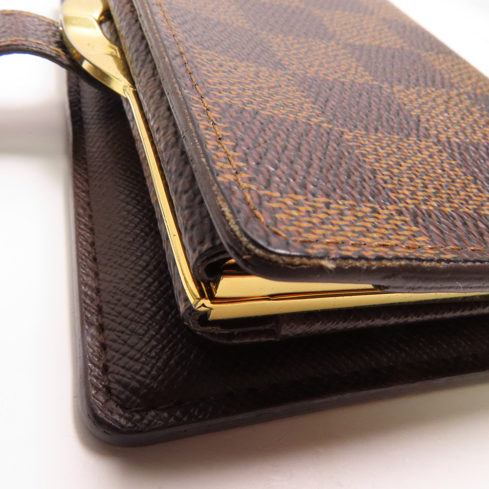 LOUIS VUITTON Damier Wallet金扣錢包