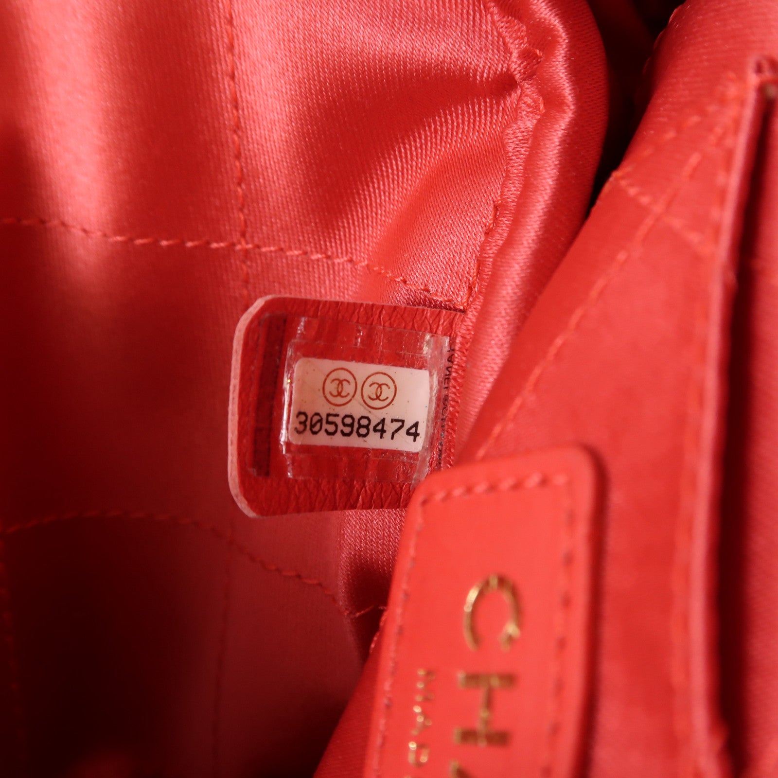 CHANEL 羊皮皮革Chain Shoulder金扣鏈帶肩背袋粉紅色