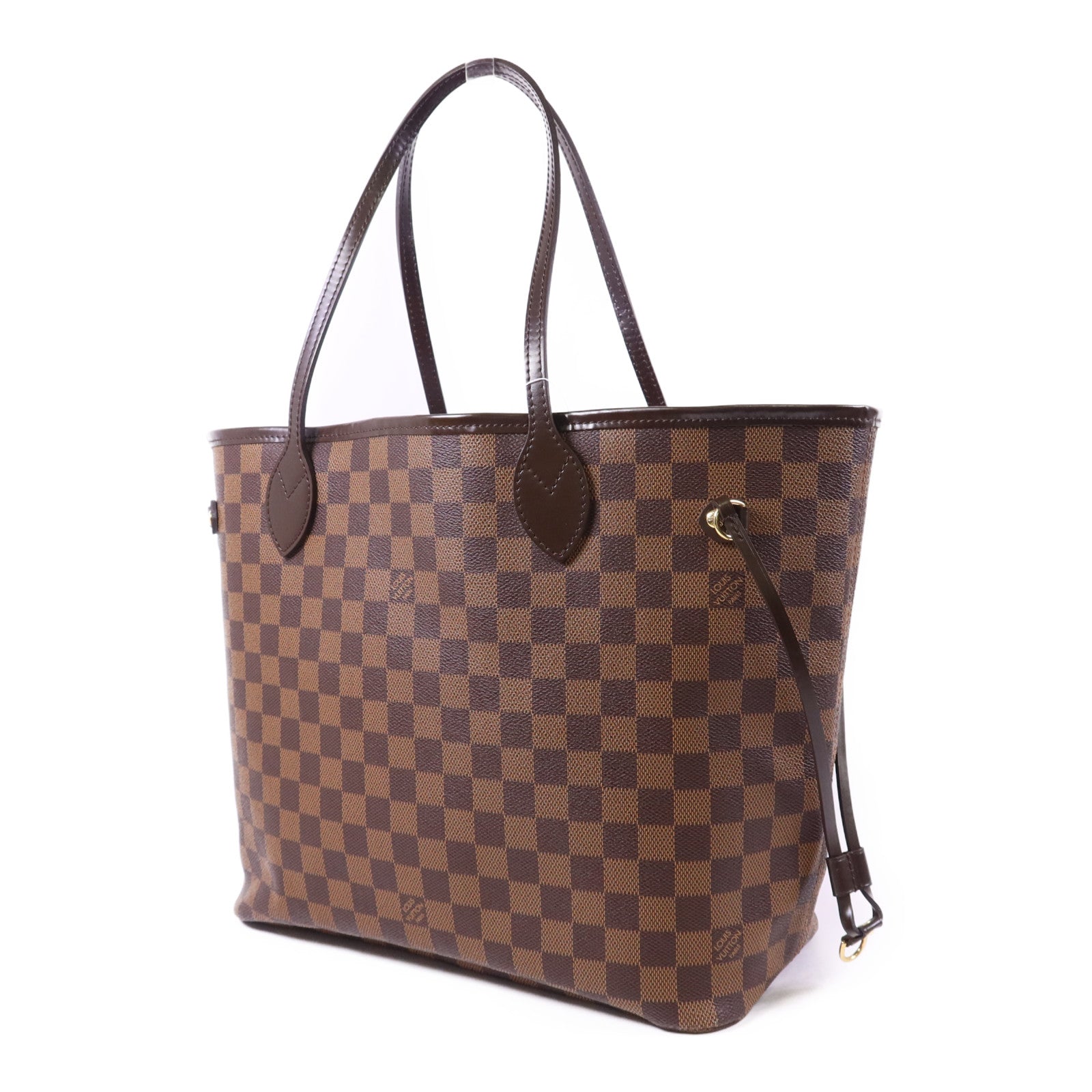 LOUIS VUITTON Damier Neverfull MM金扣手挽袋/肩背袋