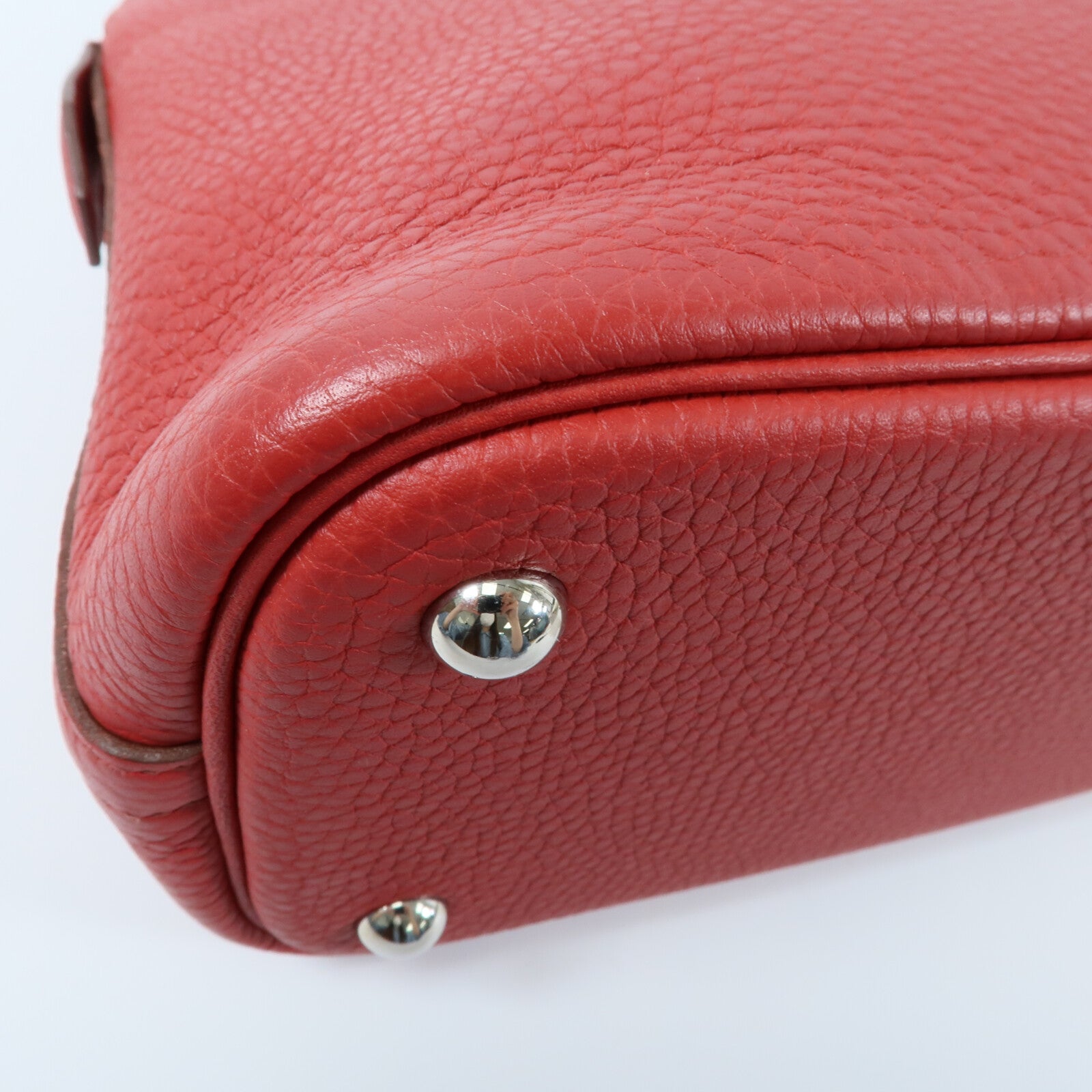 HERMES Clemence皮革Bolide 31手挽肩背兩用袋Rouge Casaque