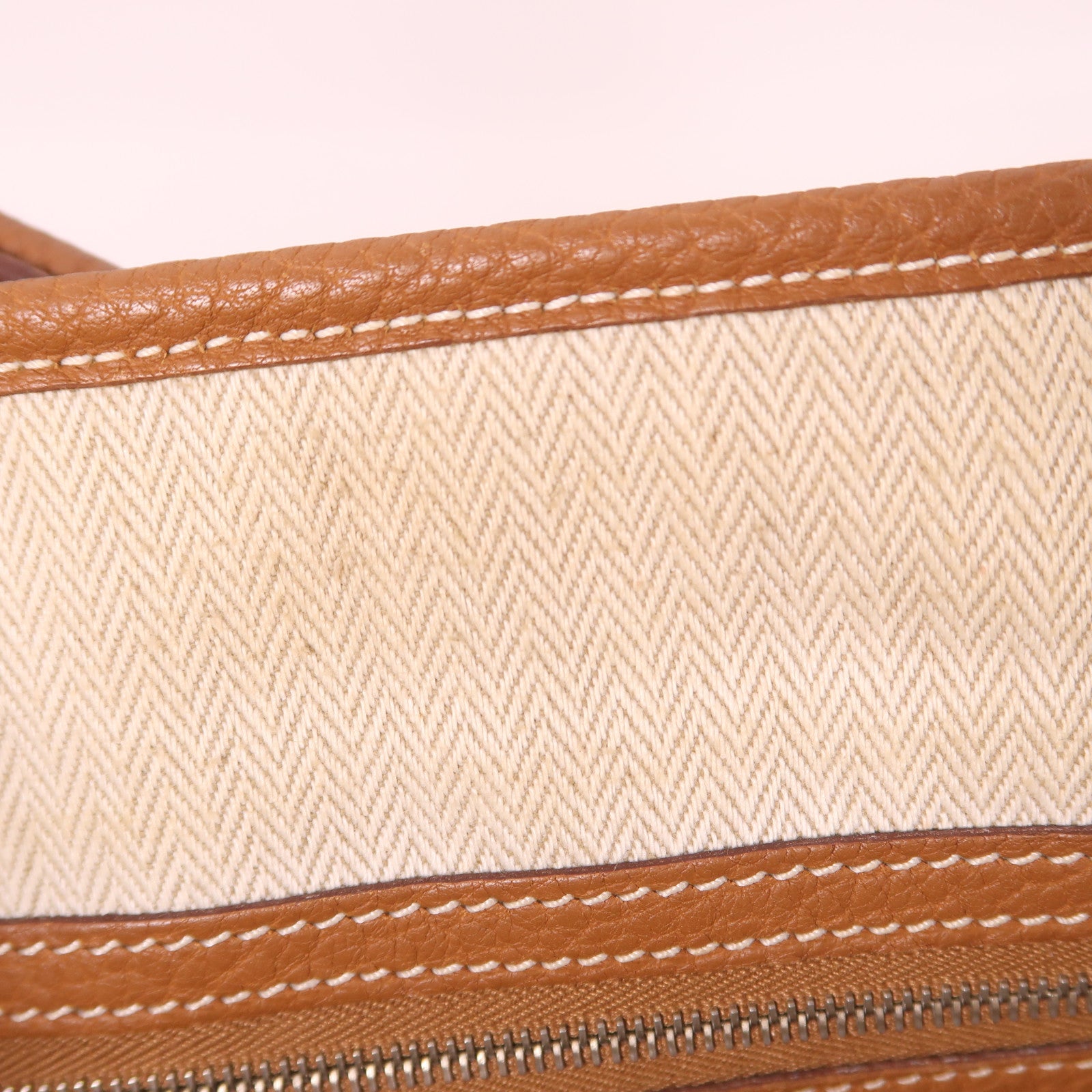 HERMES Negonda皮革Garden Party PM銀扣手挽袋Gold