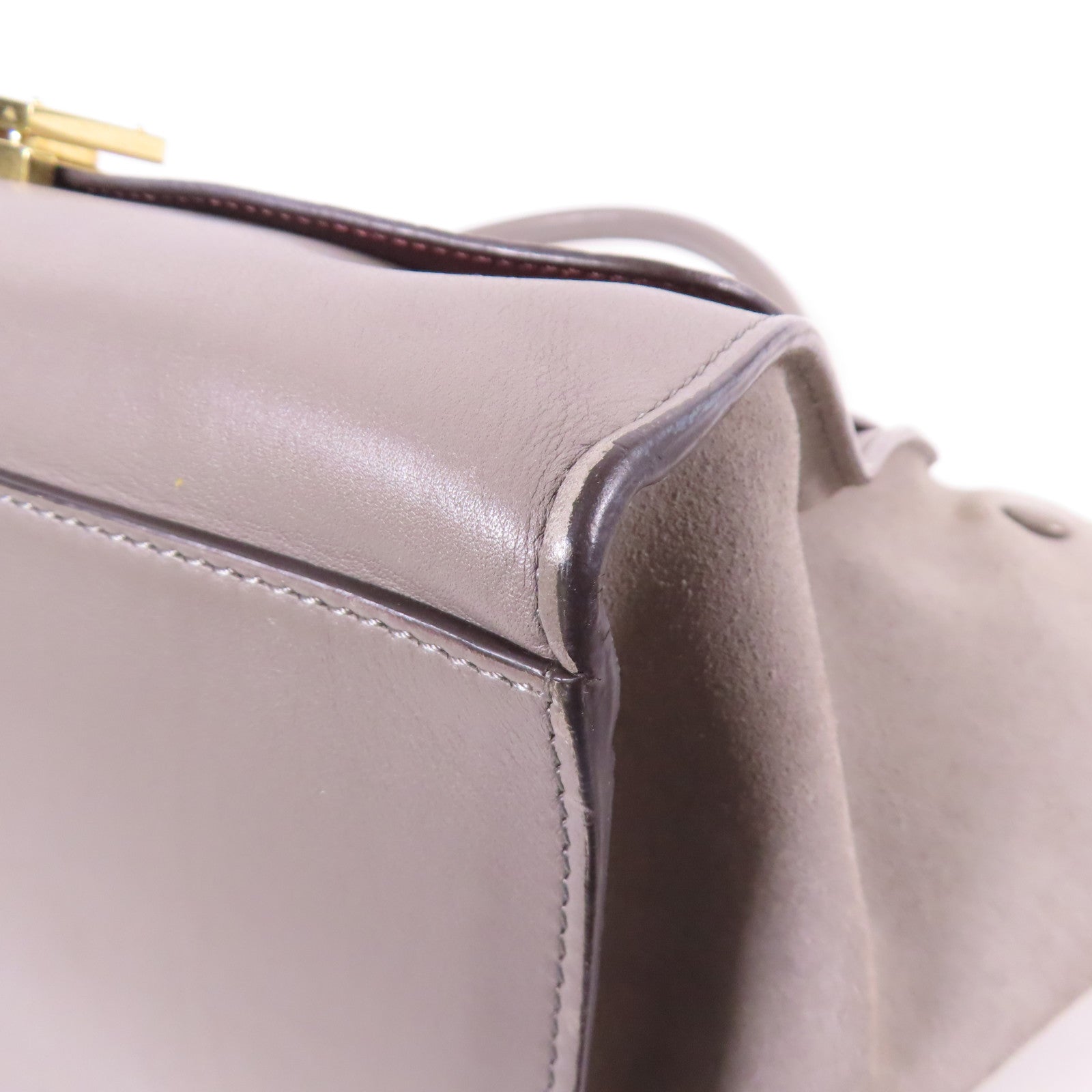 CELINE 【激減優惠】牛皮皮革/麂皮皮革Trapeze金扣手挽肩背兩用袋