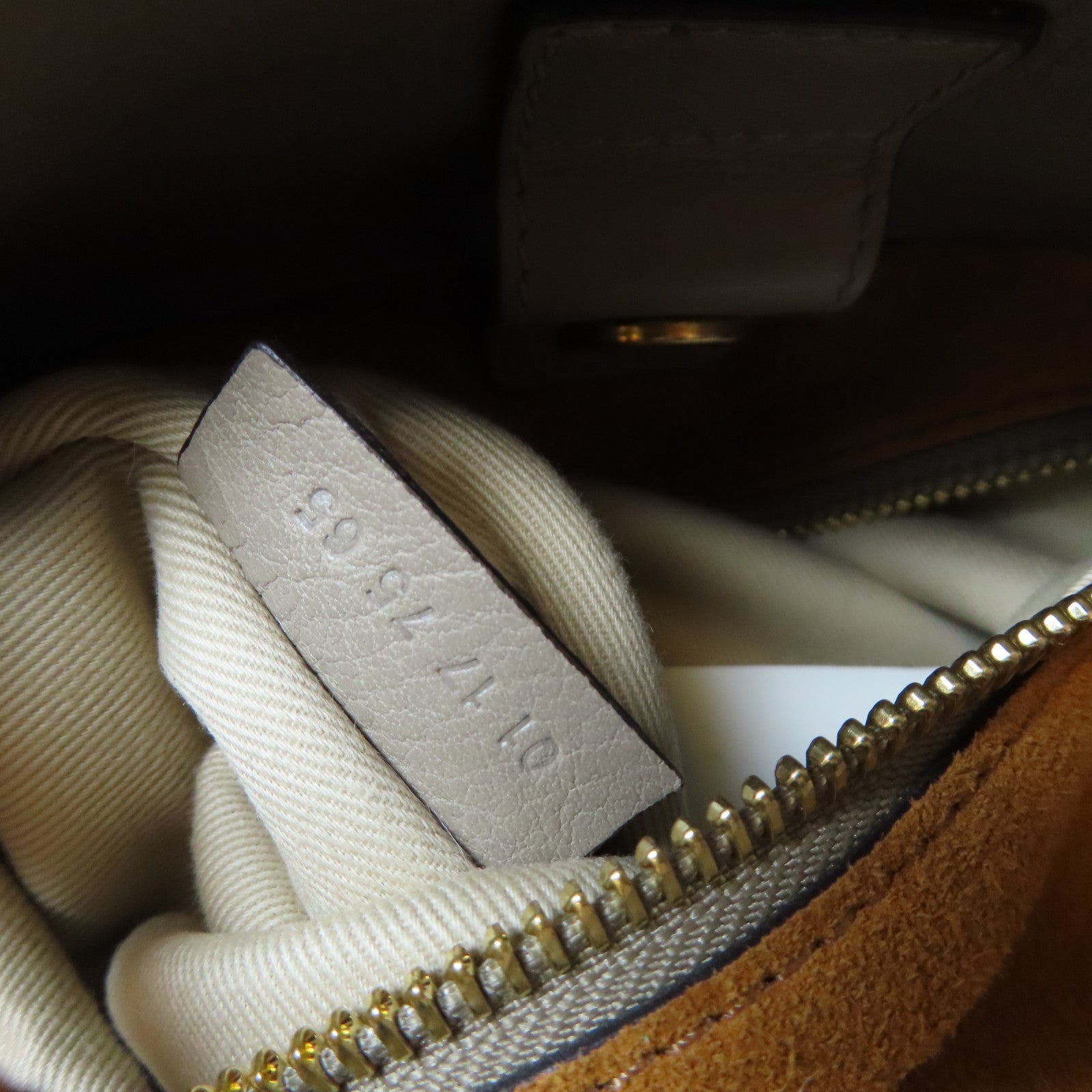 Chloe 【激減優惠】牛皮皮革Shoulder Bag金扣肩背袋米色/啡色