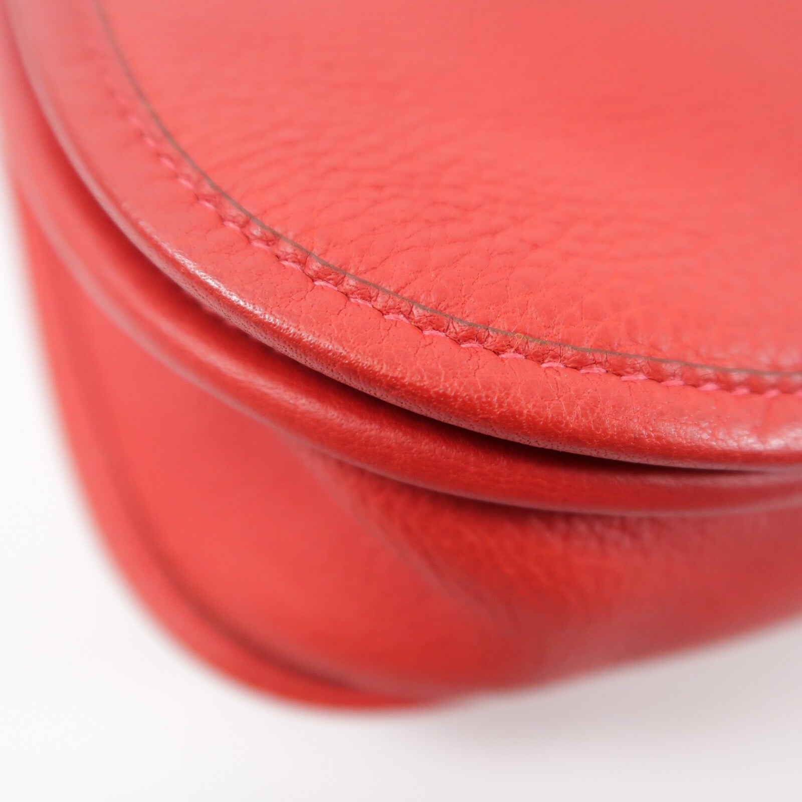 HERMES Clemence皮革Evelyne PM肩背袋Rouge Casaque