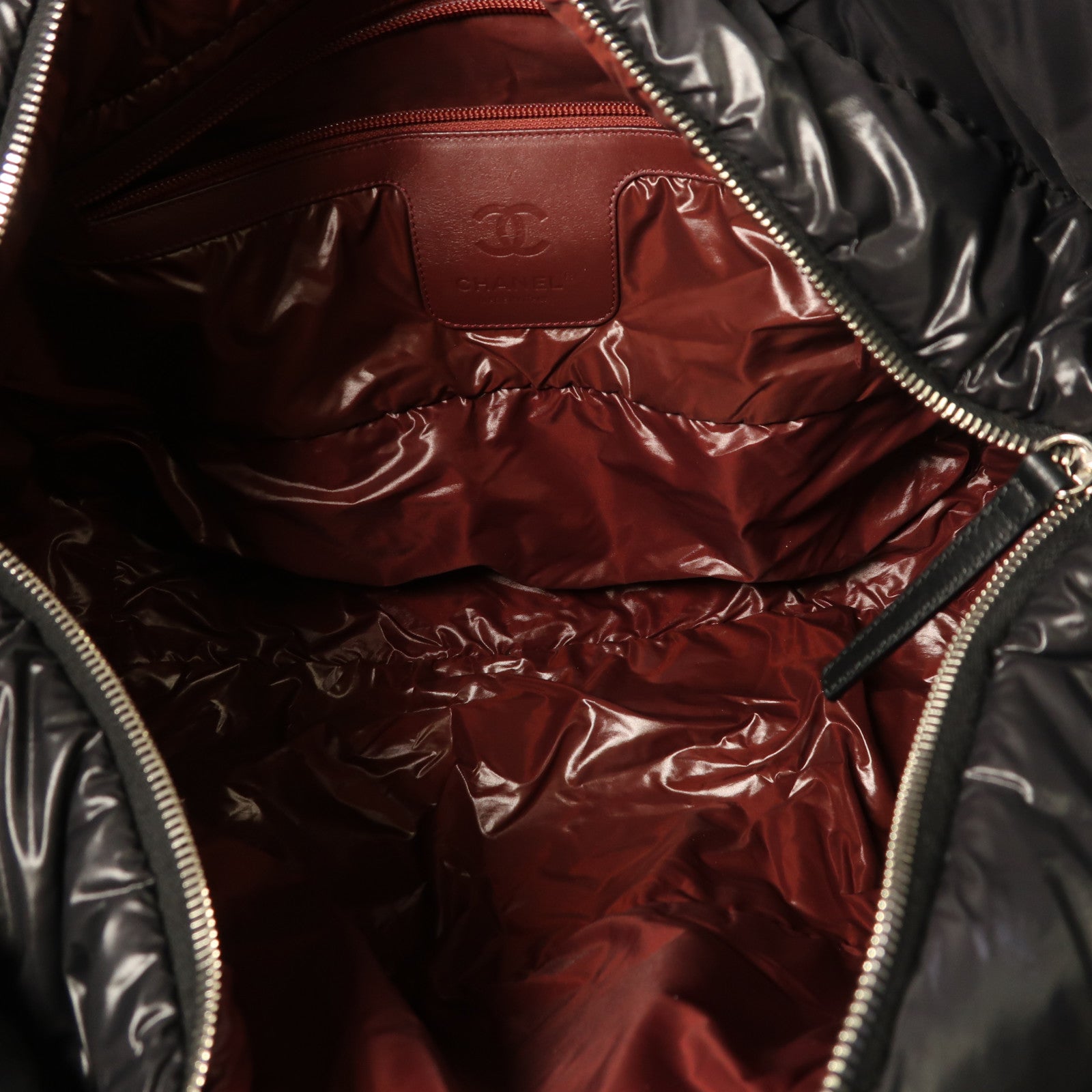 CHANEL 尼龍Coco Cocoon銀扣肩背袋