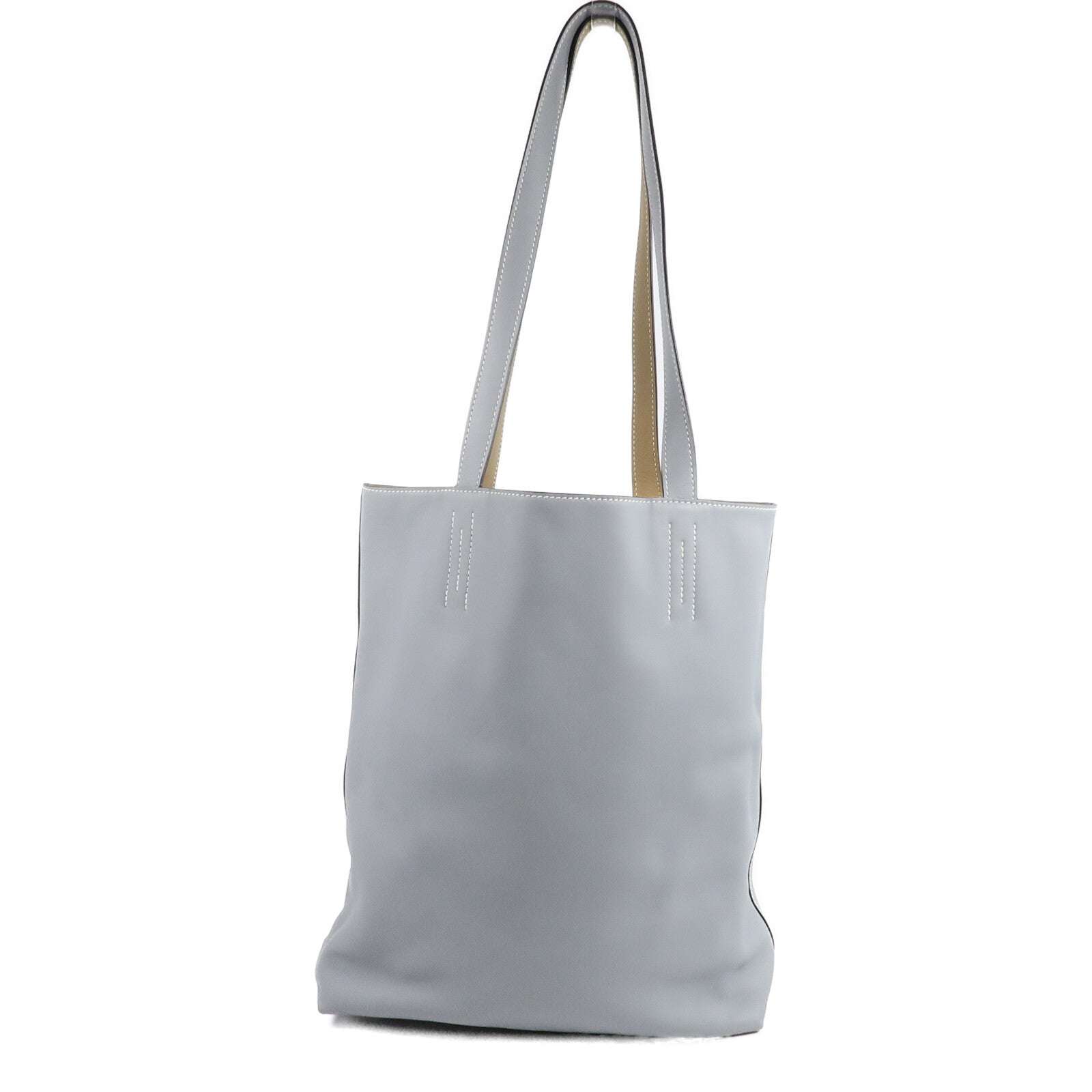HERMES Swift皮革Double Sens 28肩背袋/手挽袋Gris Pantin/Poussier