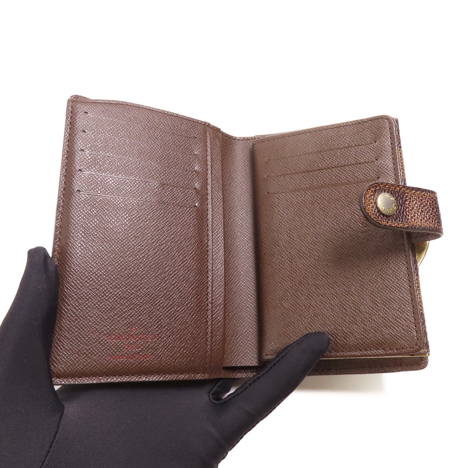 LOUIS VUITTON Damier Wallet金扣錢包