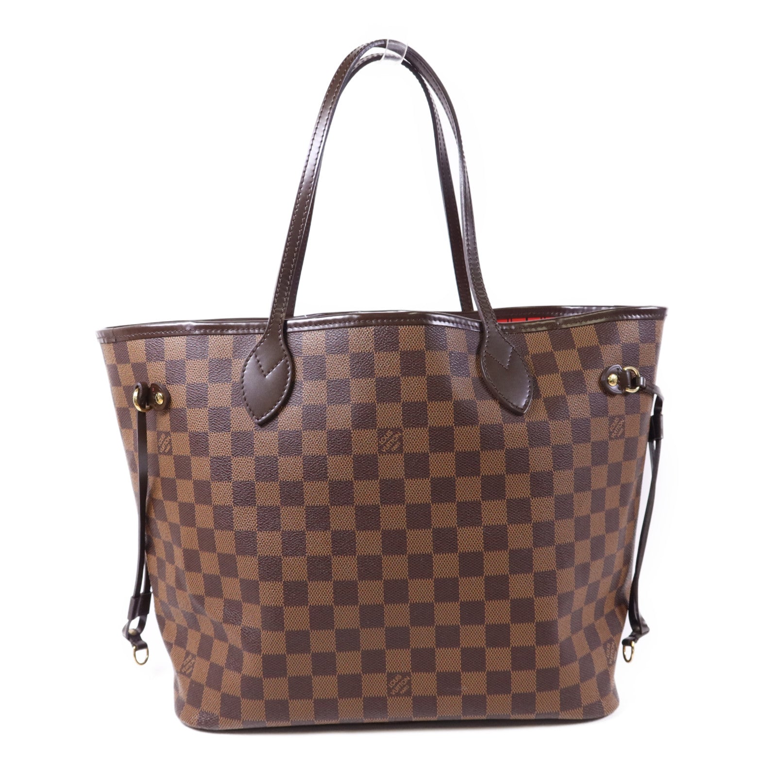 LOUIS VUITTON Damier Neverfull MM金扣手挽袋/肩背袋