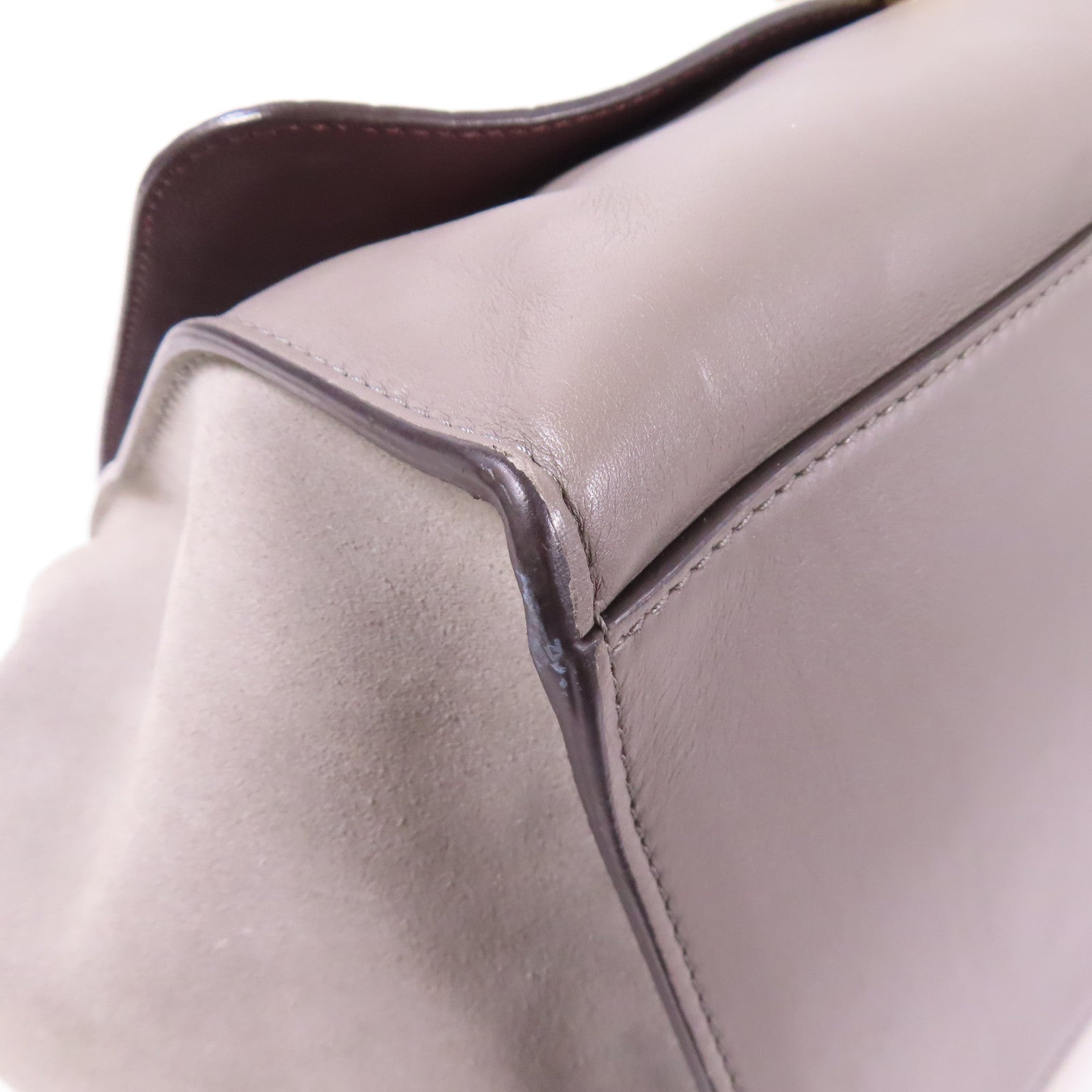 CELINE 牛皮皮革/麂皮皮革Trapeze金扣手挽肩背兩用袋