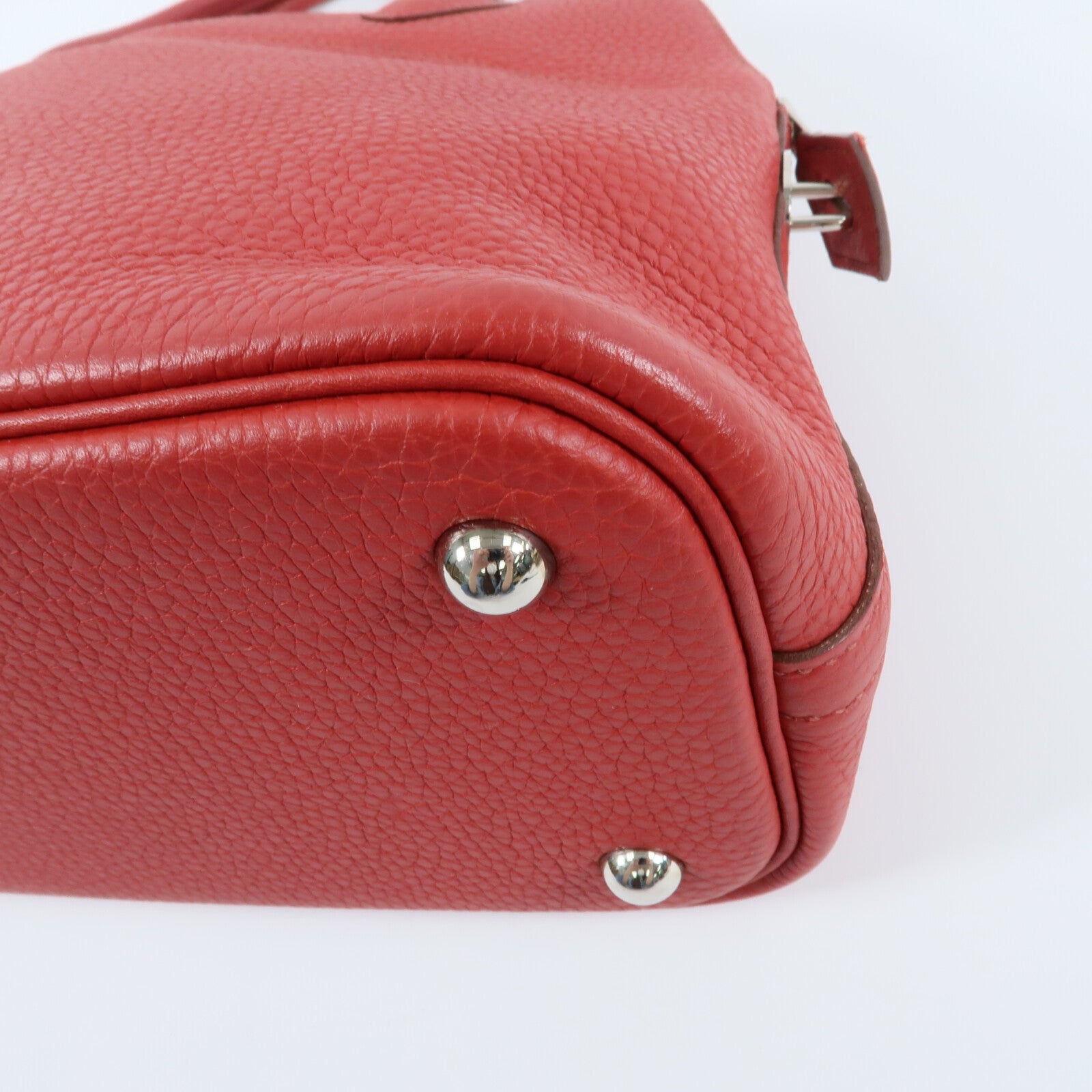 HERMES Clemence皮革Bolide 31手挽肩背兩用袋Rouge Casaque