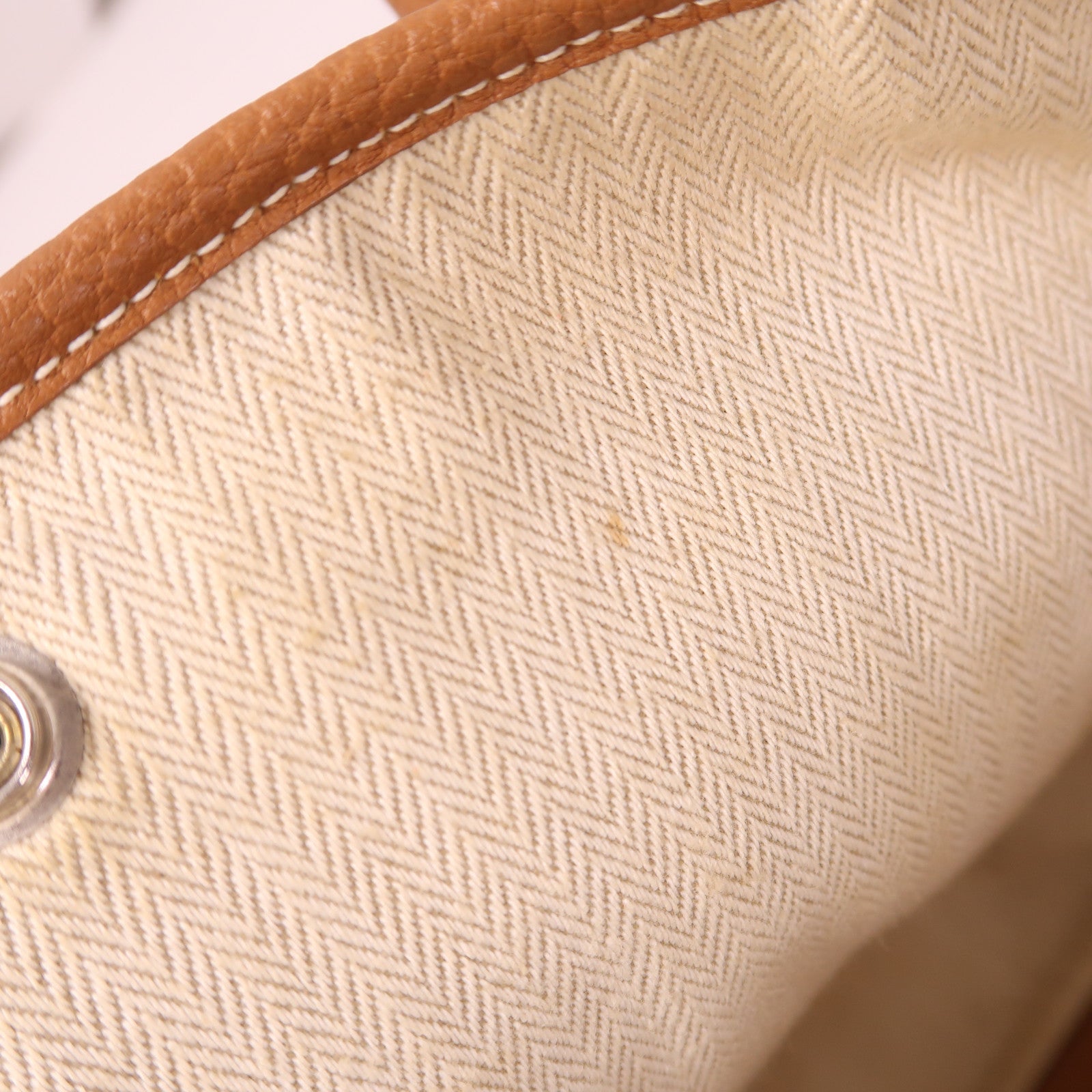 HERMES Negonda皮革Garden Party PM銀扣手挽袋Gold