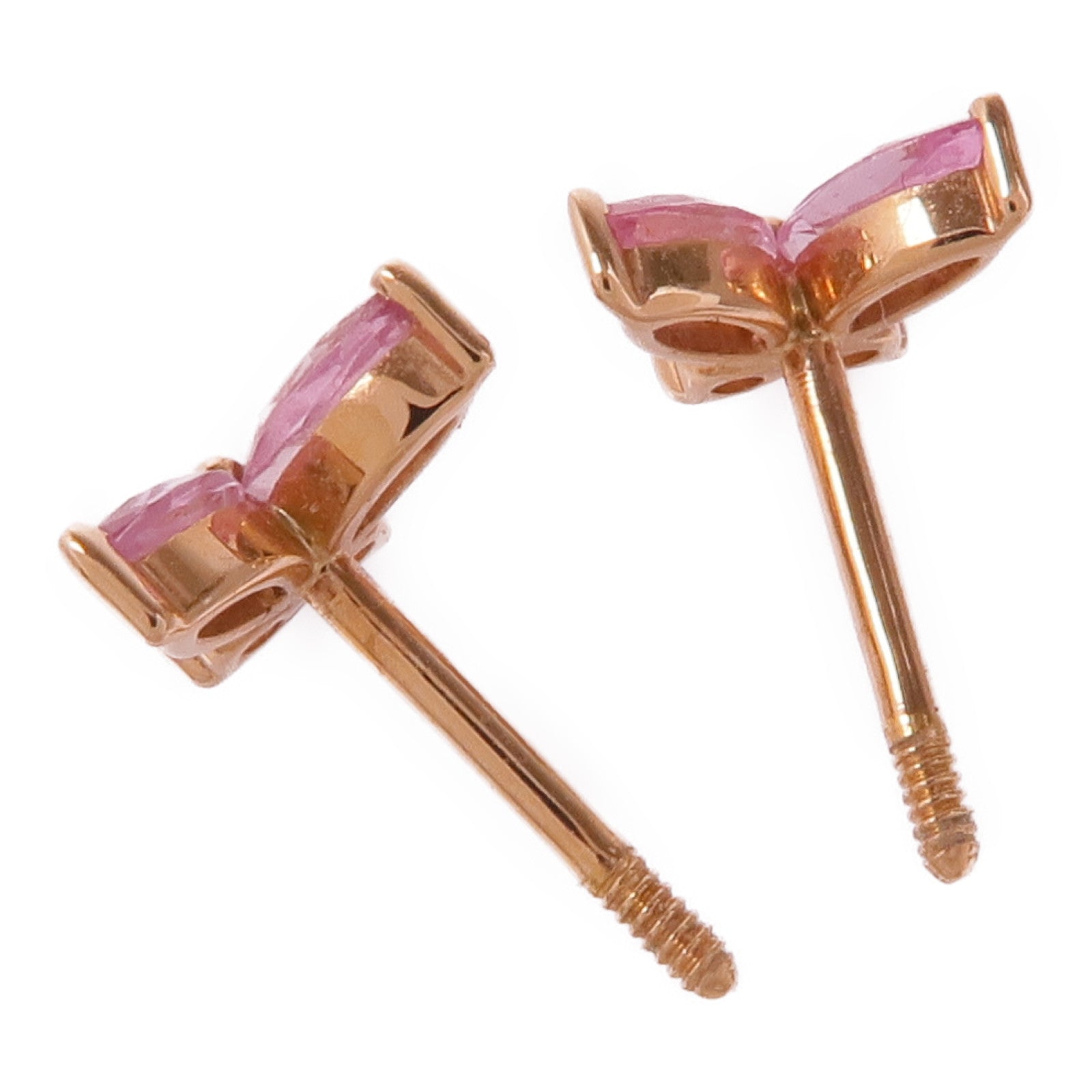 JEWELRY 18K玫瑰金Pink Sapphire Diamond Earrings粉紅藍寶石/鑽石耳環