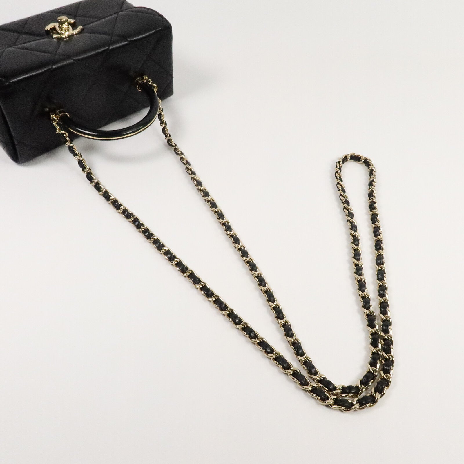 CHANEL 牛皮皮革Vanity Case手挽肩背兩用袋