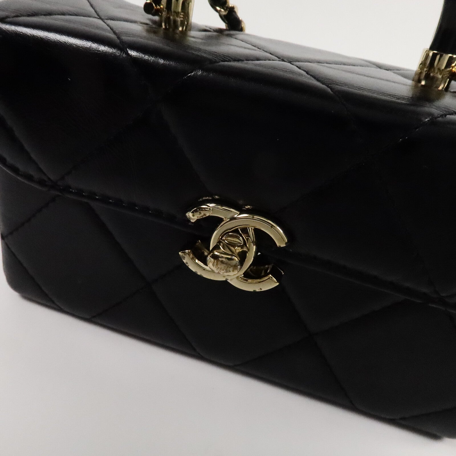 CHANEL 牛皮皮革Vanity Case手挽肩背兩用袋