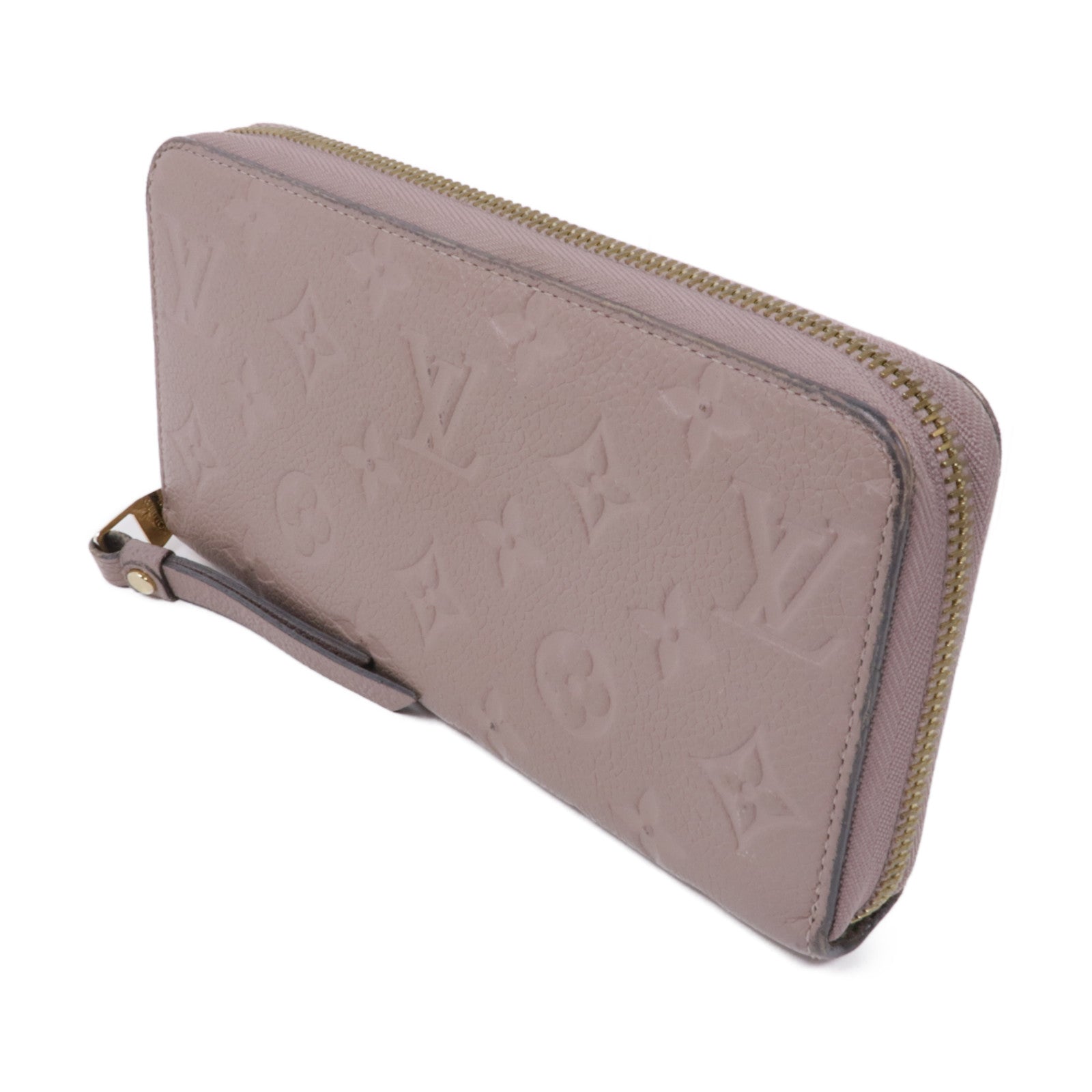 LOUIS VUITTON 【激減優惠】Monogram Empreinte Zippy Wallet金扣長錢包米色