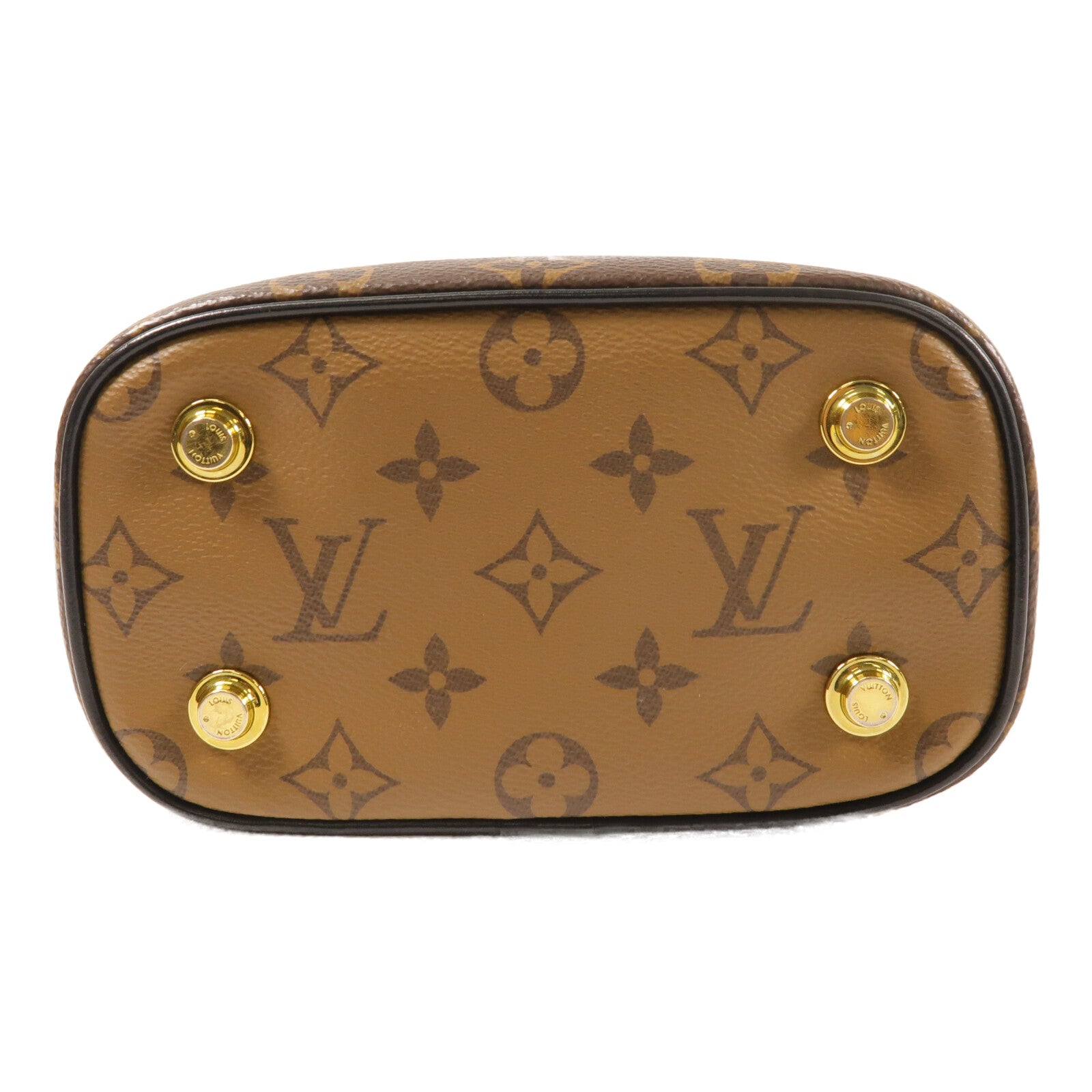 LOUIS VUITTON Monogram Reverse Vanity PM金扣鏈帶手挽肩背兩用袋