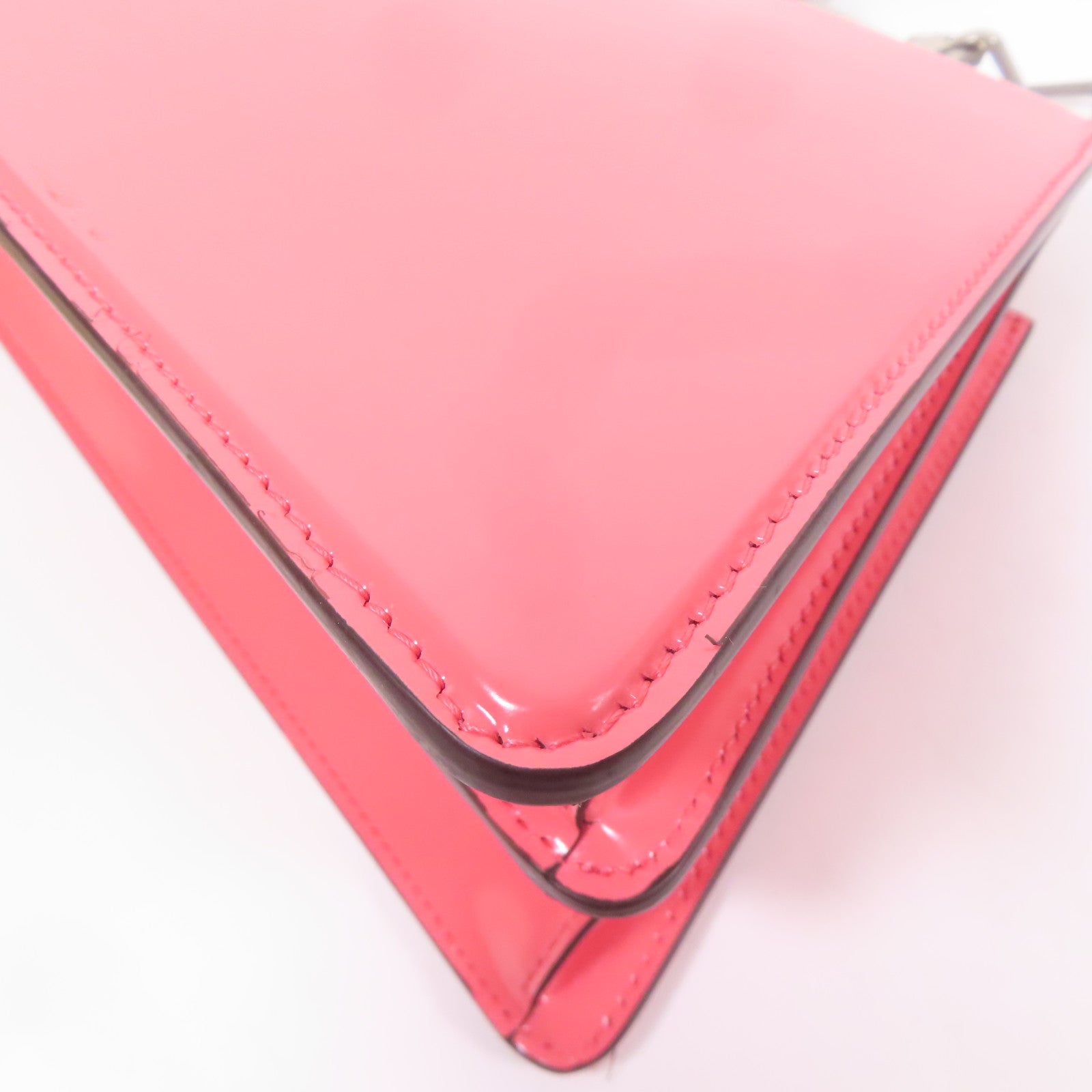 FENDI SHW Peekaboo Cut Shoulder Bag Leather Pink