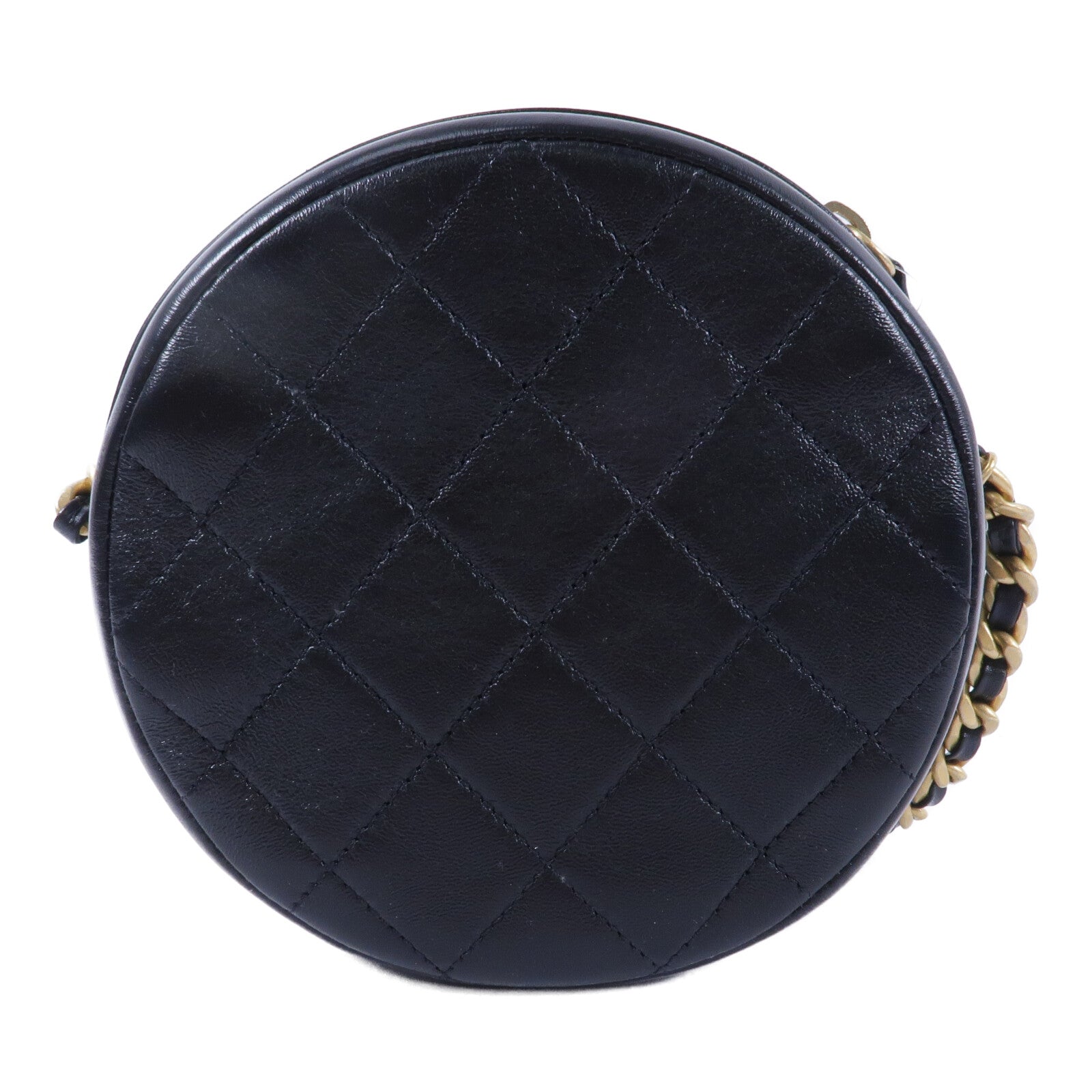 CHANEL 牛皮皮革Round Chain Shoulder Bag鏈帶肩背袋