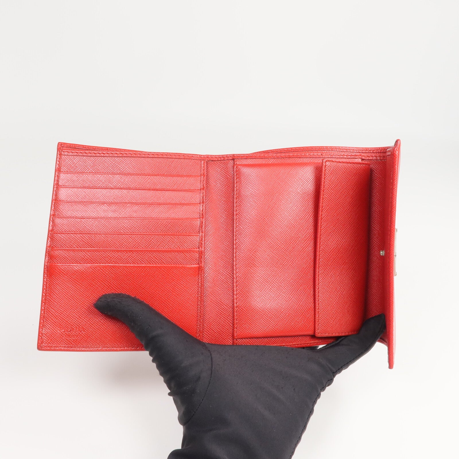 PRADA 牛皮皮革Fold Wallet錢包