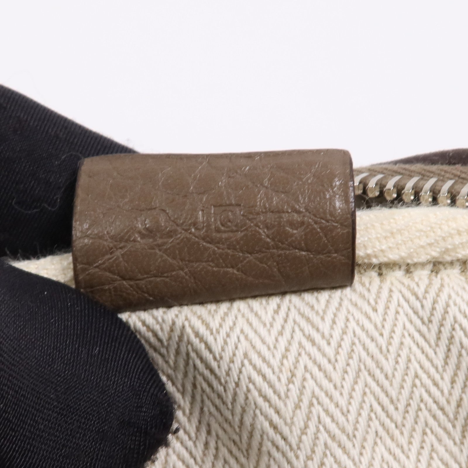 HERMES Clemence皮革Victoria 35銀扣手挽袋Etoupe